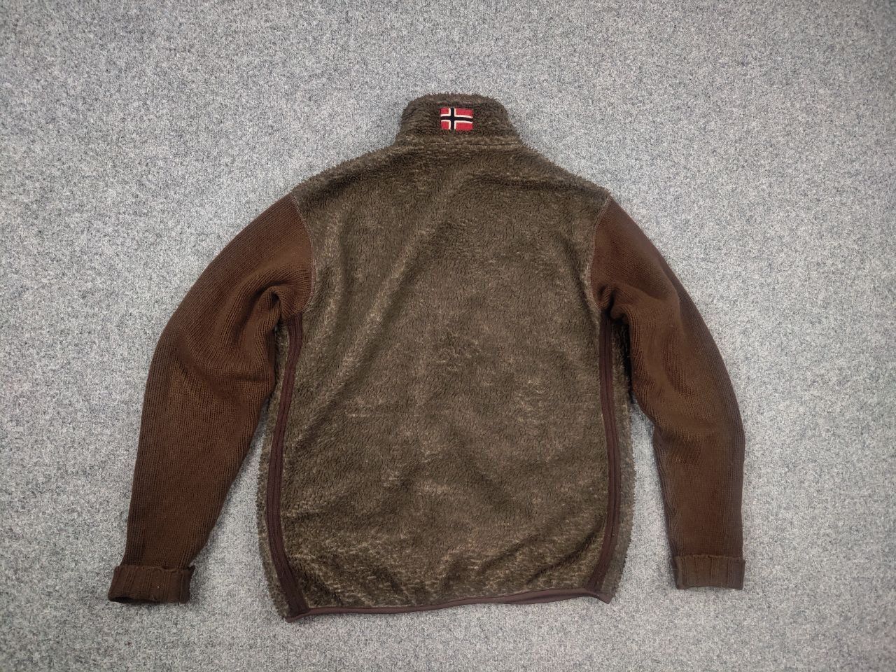Napapijri Vintage Napapijri Sherpa Fleece Knit Sleeves Zip Pullover Size US M / EU 48-50 / 2 - 11 Thumbnail