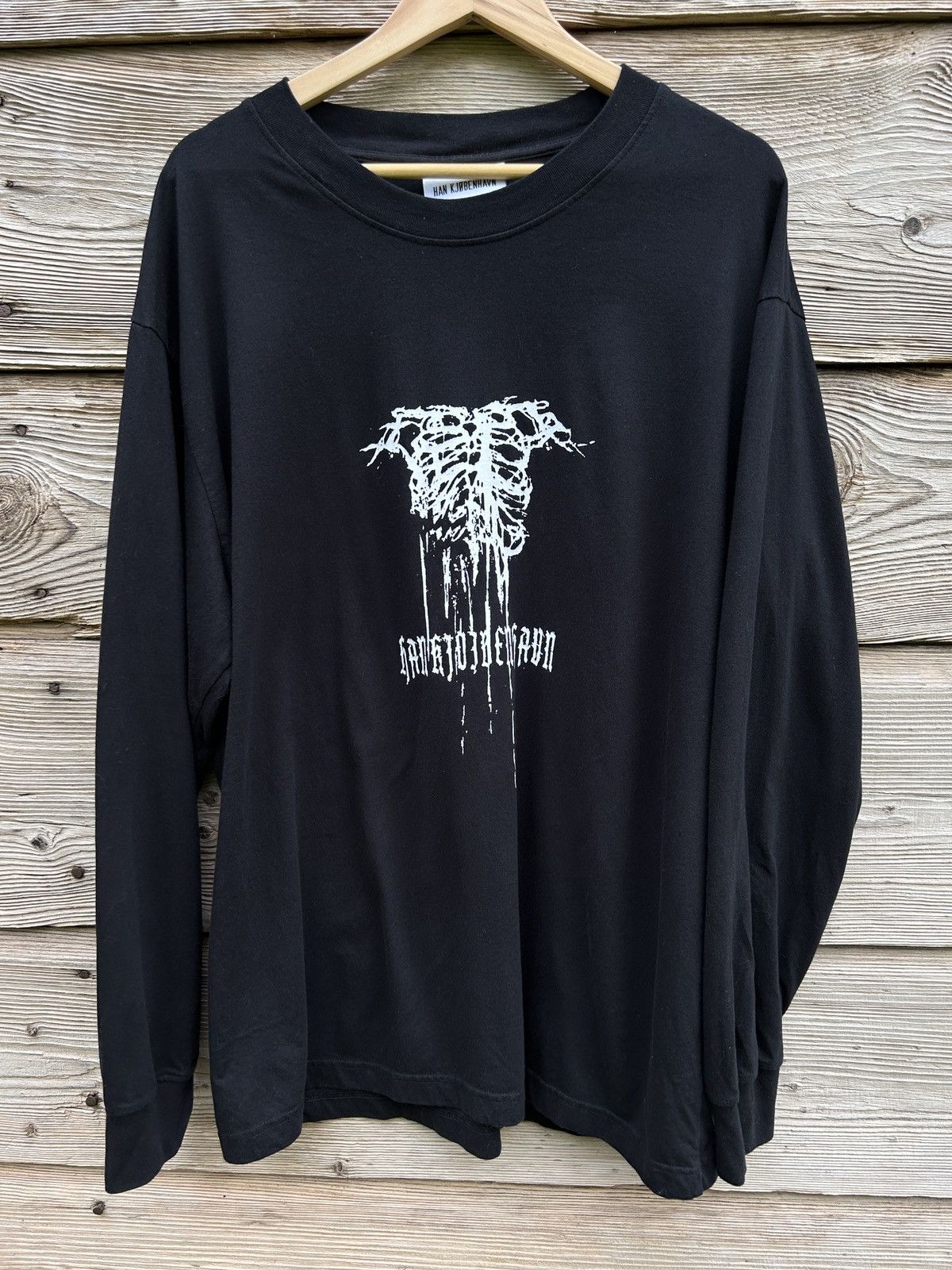 Han Kjobenhavn Han Kjobenhavn Skull Bones Boxy Long Sleeve T-Shirt Size US XXL / EU 58 / 5 - 1 Thumbnail