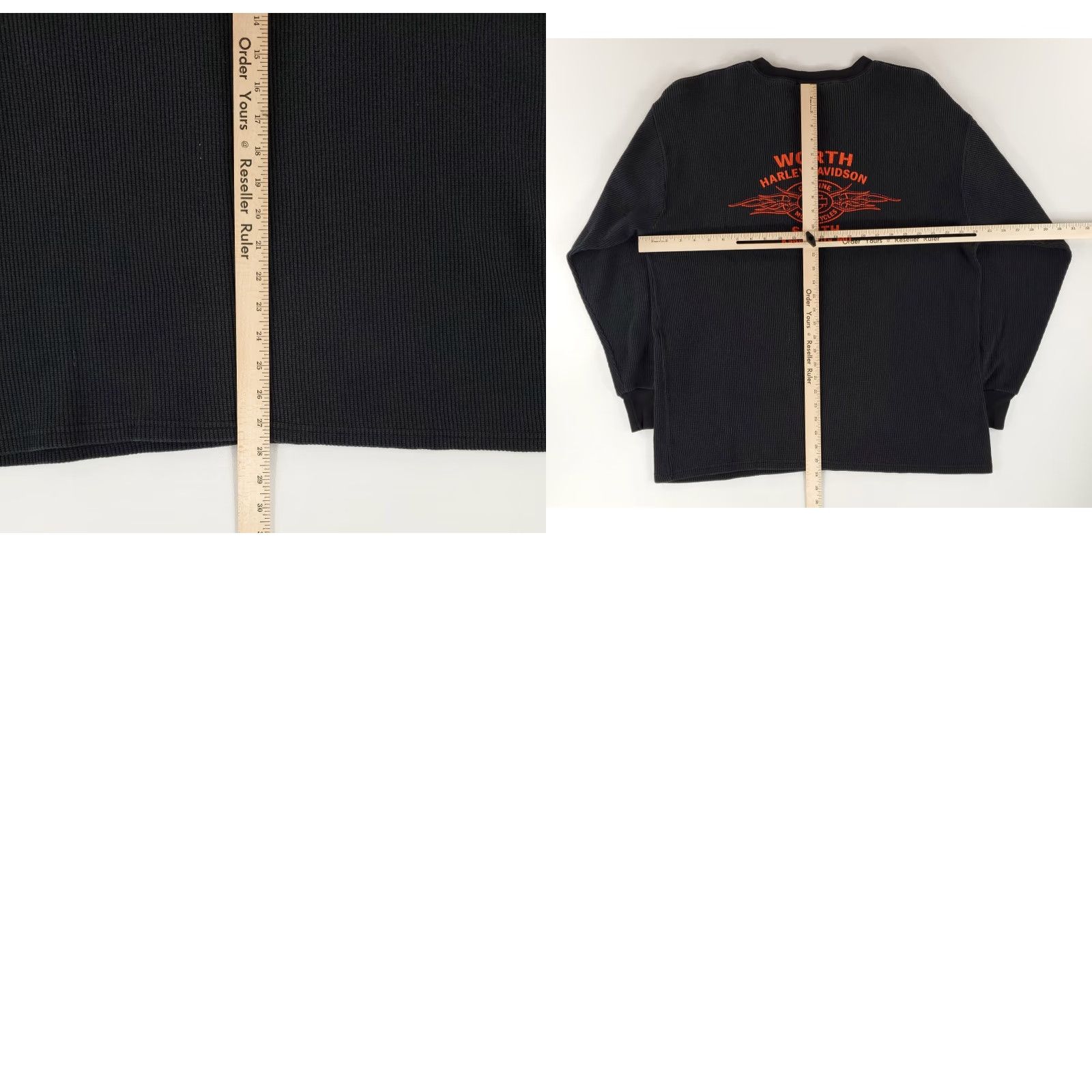 Harley Davidson VINTAGE Harley-Davidson VTG Y2K Thermal Long Sleeve Shirt Made USA Black Mens L Size US L / EU 52-54 / 3 - 8 Thumbnail