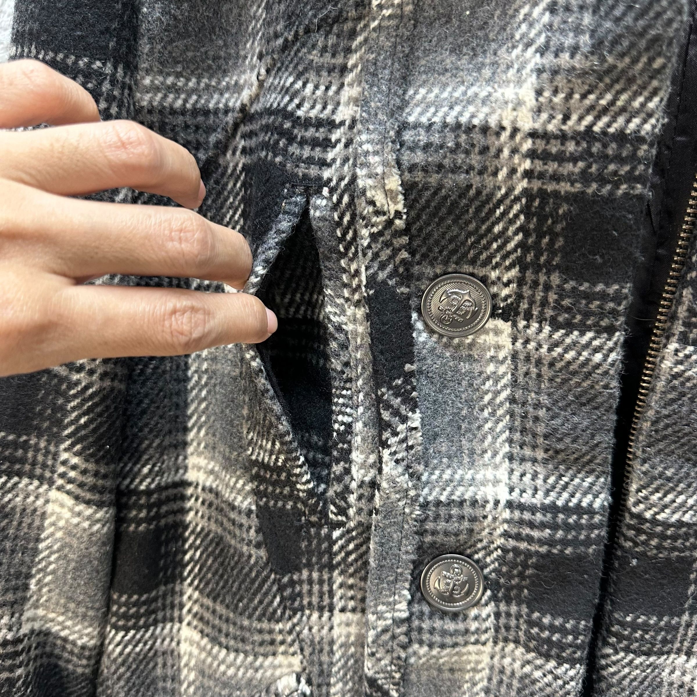 PPFM PPFM Studded Logo Fur Hoodie Tartan Crop Jacket #A54-1246 Size US S / EU 44-46 / 1 - 7 Thumbnail