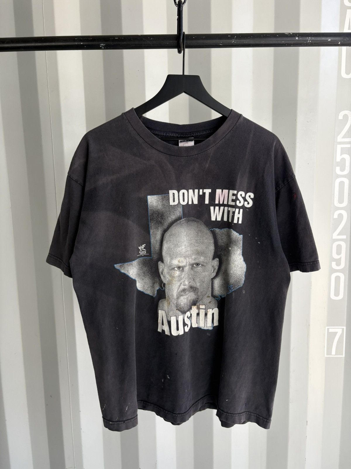Vintage Thrashed Steve Austin Faded Distressed Shirt GRUNGE Band WWF Size US XL / EU 56 / 4 - 1 Thumbnail