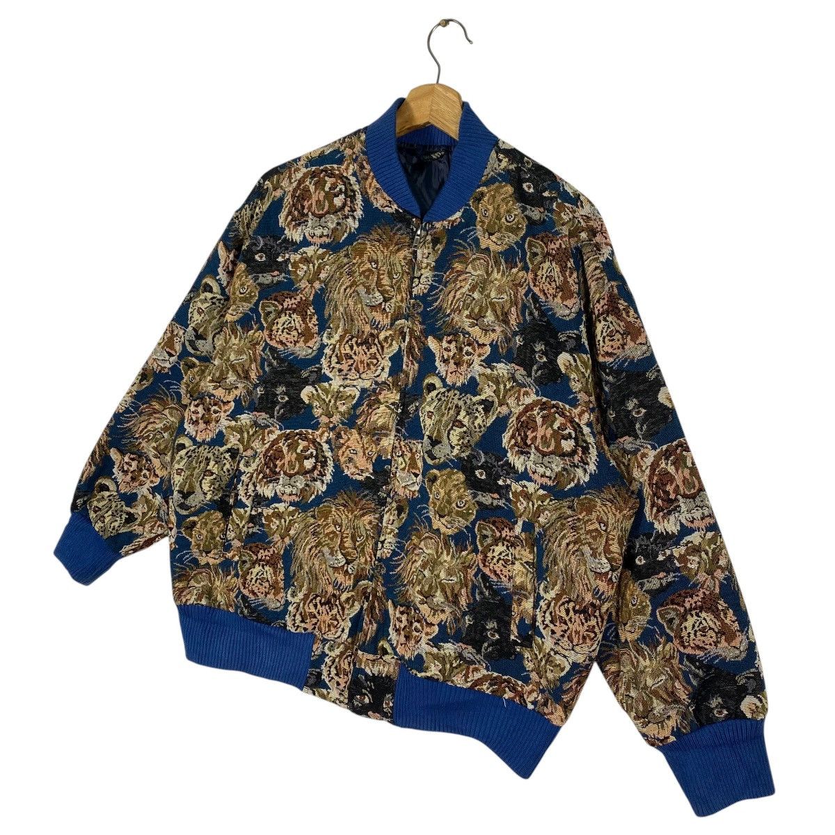 Japanese Brand Vintage Goblan Panther Lion Full Print Bomber Jacket Size US L / EU 52-54 / 3 - 2 Thumbnail