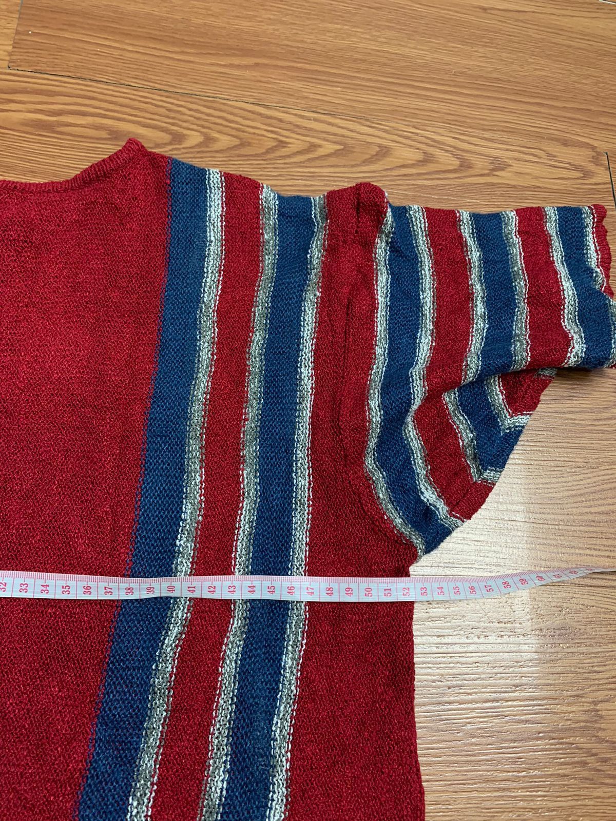 Issey Miyake 70/80s Issey Miyake Patterned Short Sleeve Knitwear Size US M / EU 48-50 / 2 - 13 Thumbnail