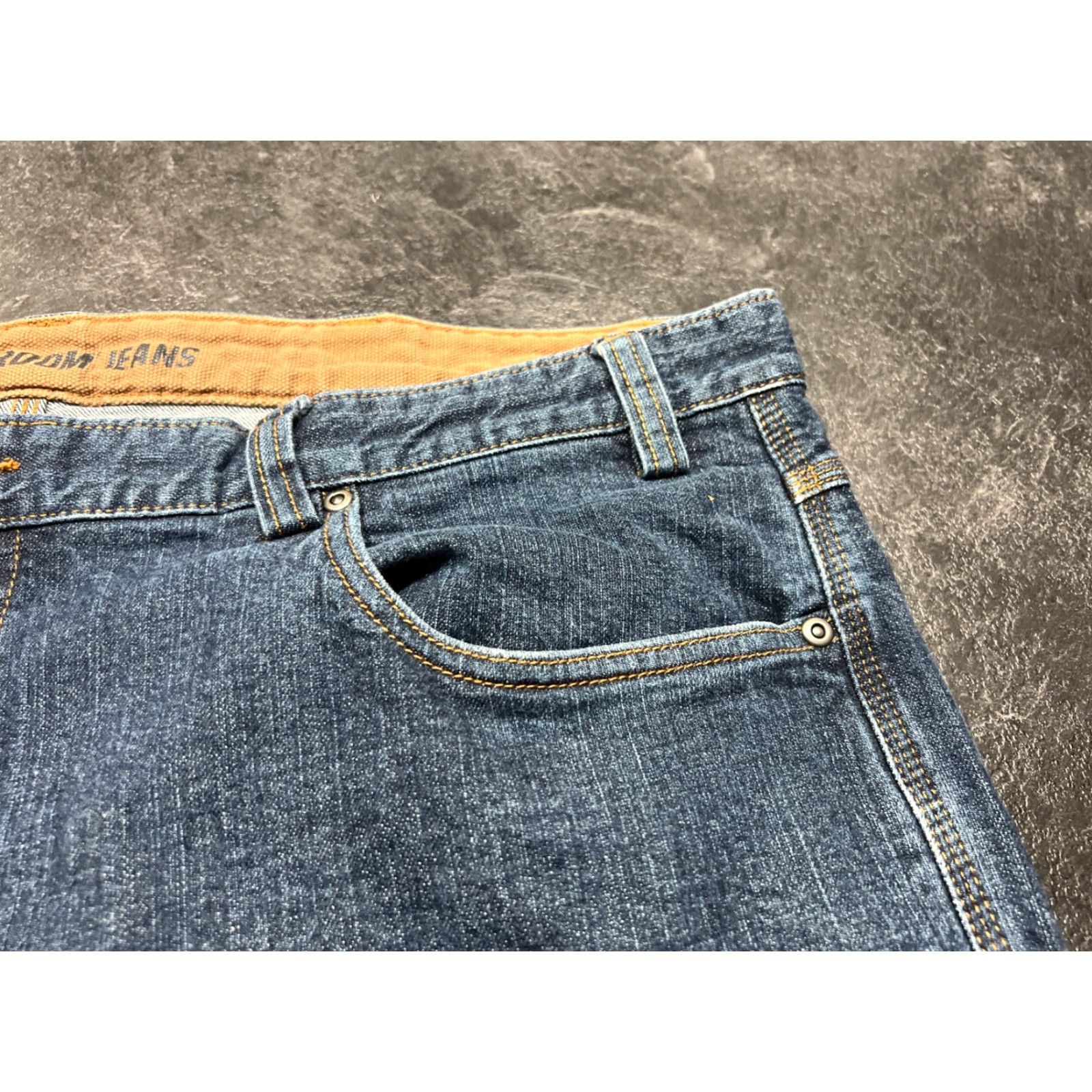 Vintage Duluth Trading Men’s Relaxed Fit Jeans 44x26 Denim Blue Stretch Zipper & Button Closure Size US 44 / EU 60 - 5 Thumbnail
