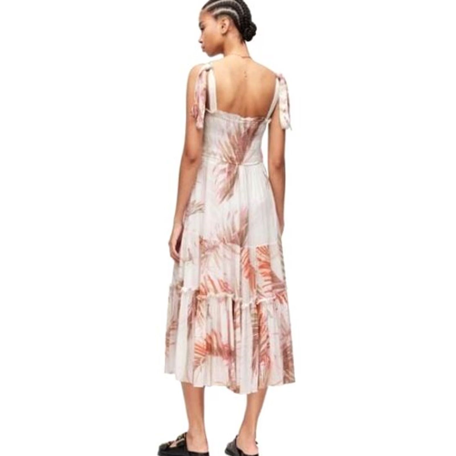 Allsaints ALLSaints Gabi Luar Strappy High / Low Dress Pink India Women's US 6 New Size M / US 6-8 / IT 42-44 - 2 Thumbnail