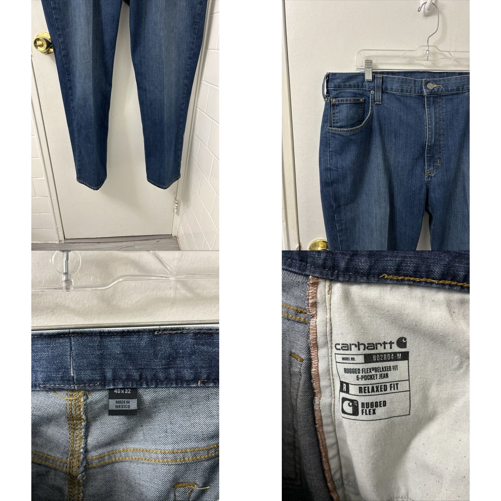 Carhartt Carhartt Rugged Flex Jeans Mens 40x30 Blue Relaxed Fit Denim 5-Pocket BD2804-M Size US 40 / EU 56 - 8 Thumbnail