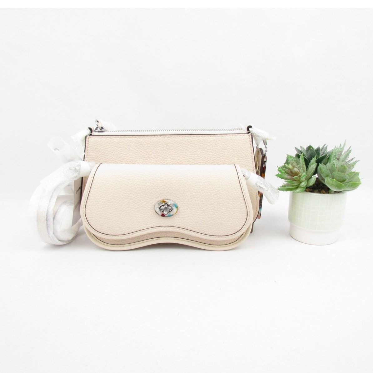 Coach NWT Coach Wavy Double Pouch Bag In Coachtopia Leather Size ONE SIZE - 2 Thumbnail