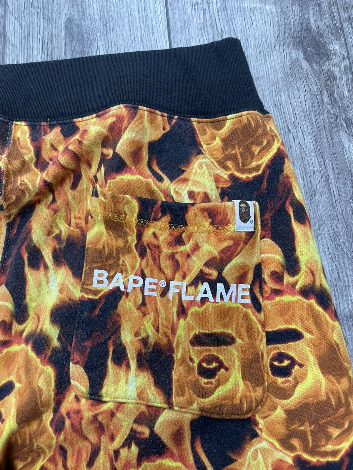 Bape XL-Bape Flame Sweatpant joggers Size US 34 / EU 50 - 5 Thumbnail