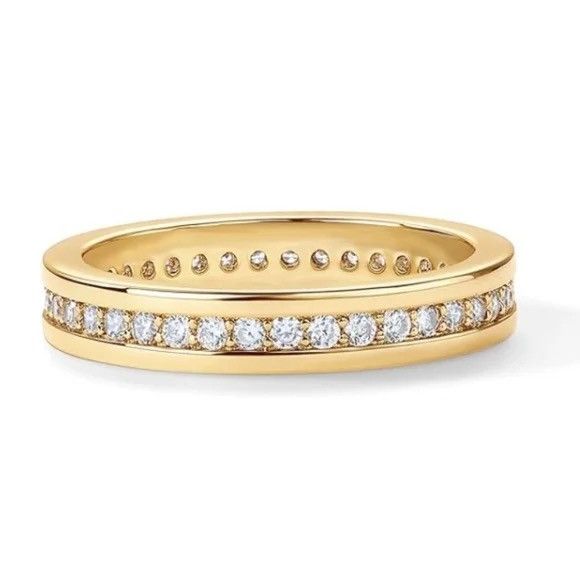 Other 18K Gold Plated Stacking Cubic Zirconia Eternity Thumb Ring Size ONE SIZE - 1 Thumbnail