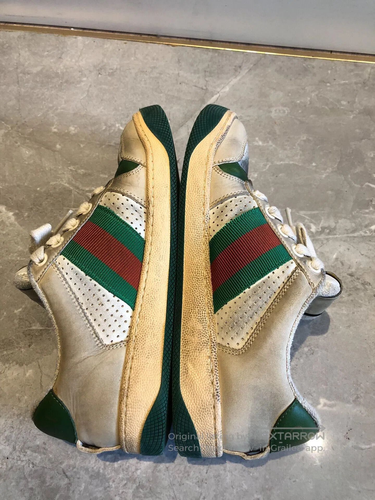 Gucci Gucci Screener Distressed Leather Sneakers Women. Size US 4.5 / IT 34.5 - 5 Thumbnail