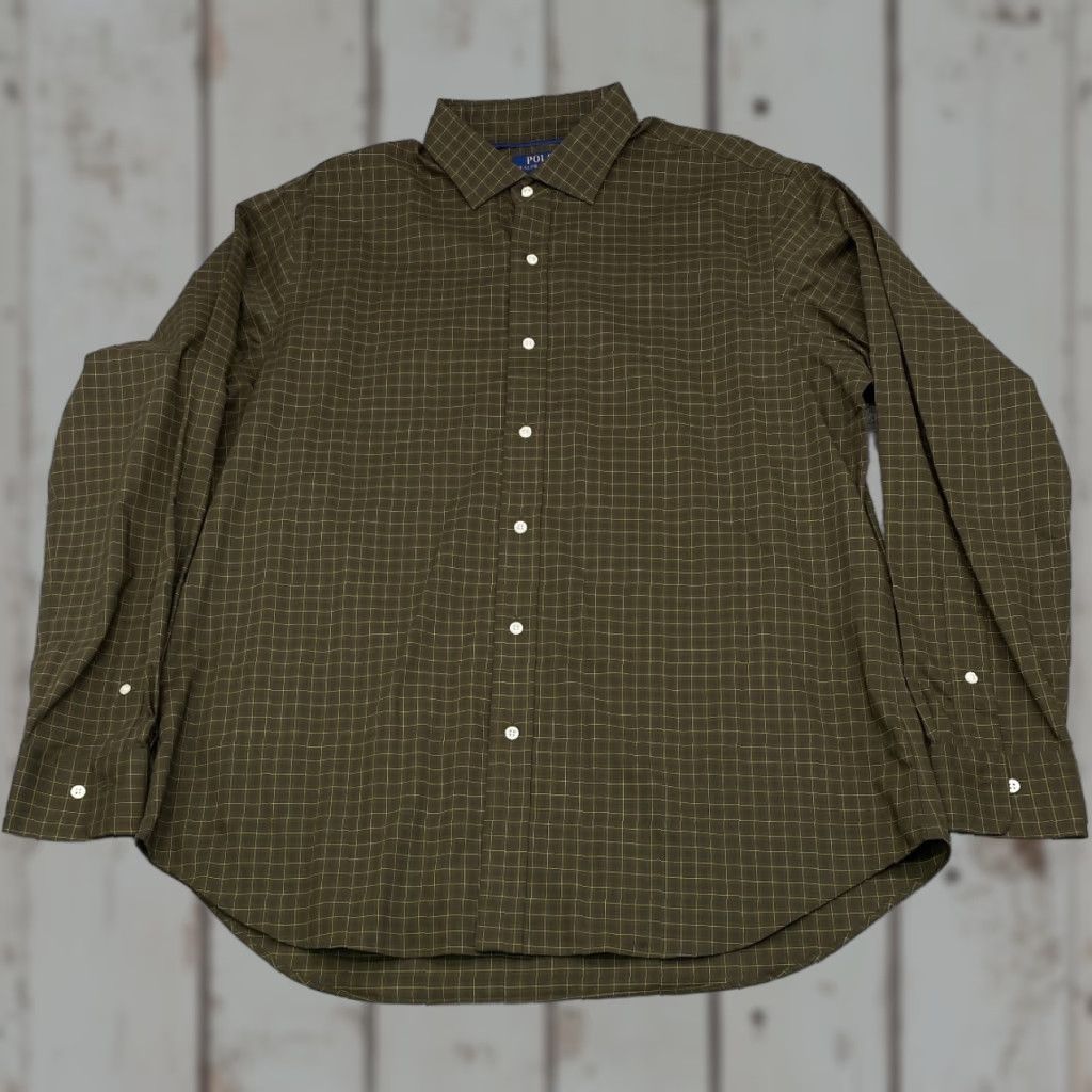 Ralph Lauren Polo Ralph Lauren Shirt Mens XL Long Sleeve Button Up Brown Green Checked Size US XL / EU 56 / 4 - 1 Thumbnail