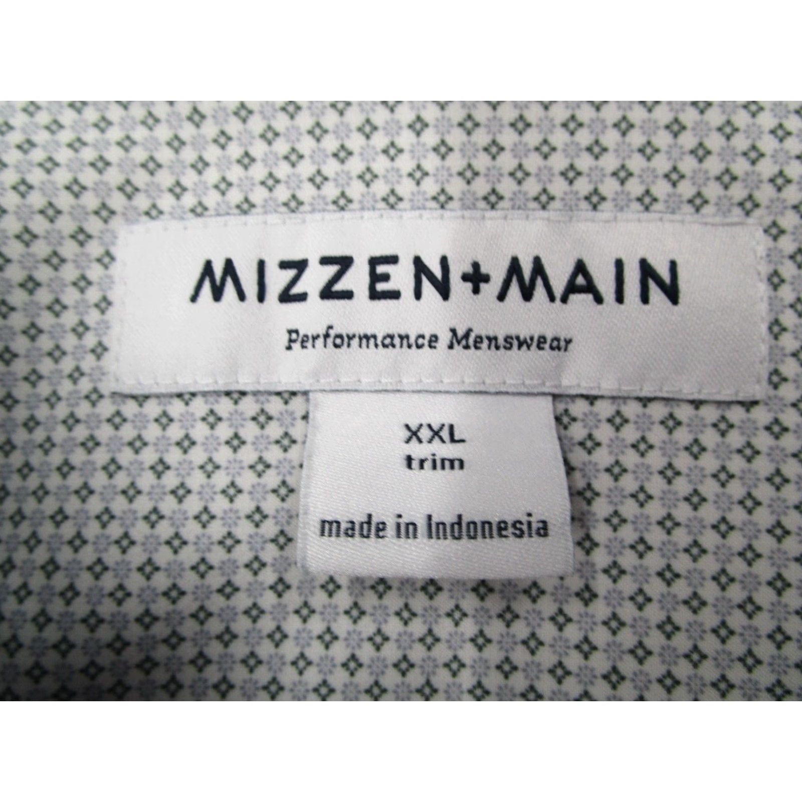 Mizzen+Main Mizzen+Main Shirt Mens 2XL XXL Green Trim Fit Work Casual Stretch Performance Button-Up Slim Long Sleeve Collared Geometric City Classic Preppy Size US XXL / EU 58 / 5 - 3 Thumbnail