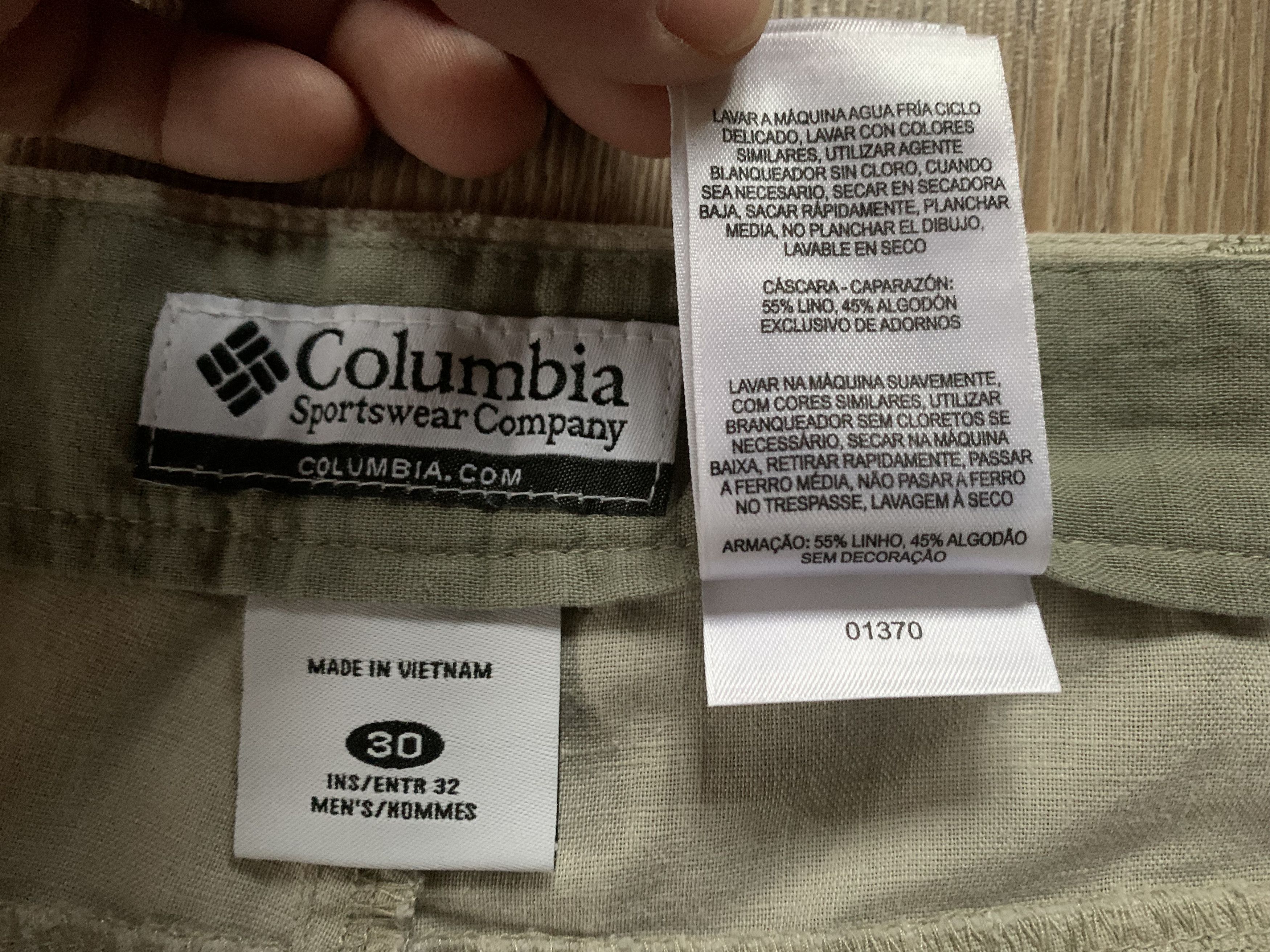 Columbia Mens Linen Outdoor Pants Trousers