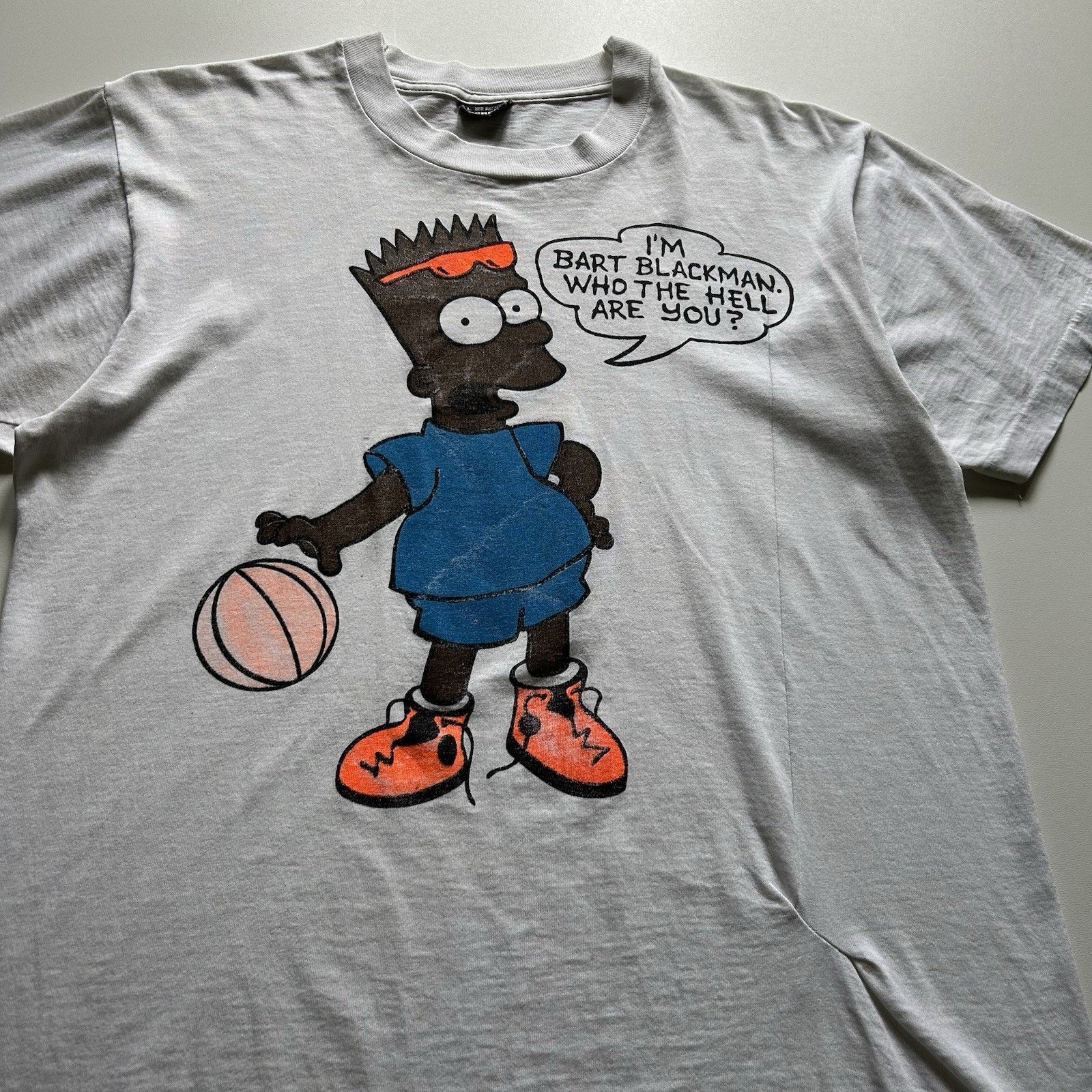 Fruit Of The Loom × The Simpsons × Vintage Vintage 90s Black Bart Simpson T Shirt Large Made In USA Size US L / EU 52-54 / 3 - 2 Thumbnail