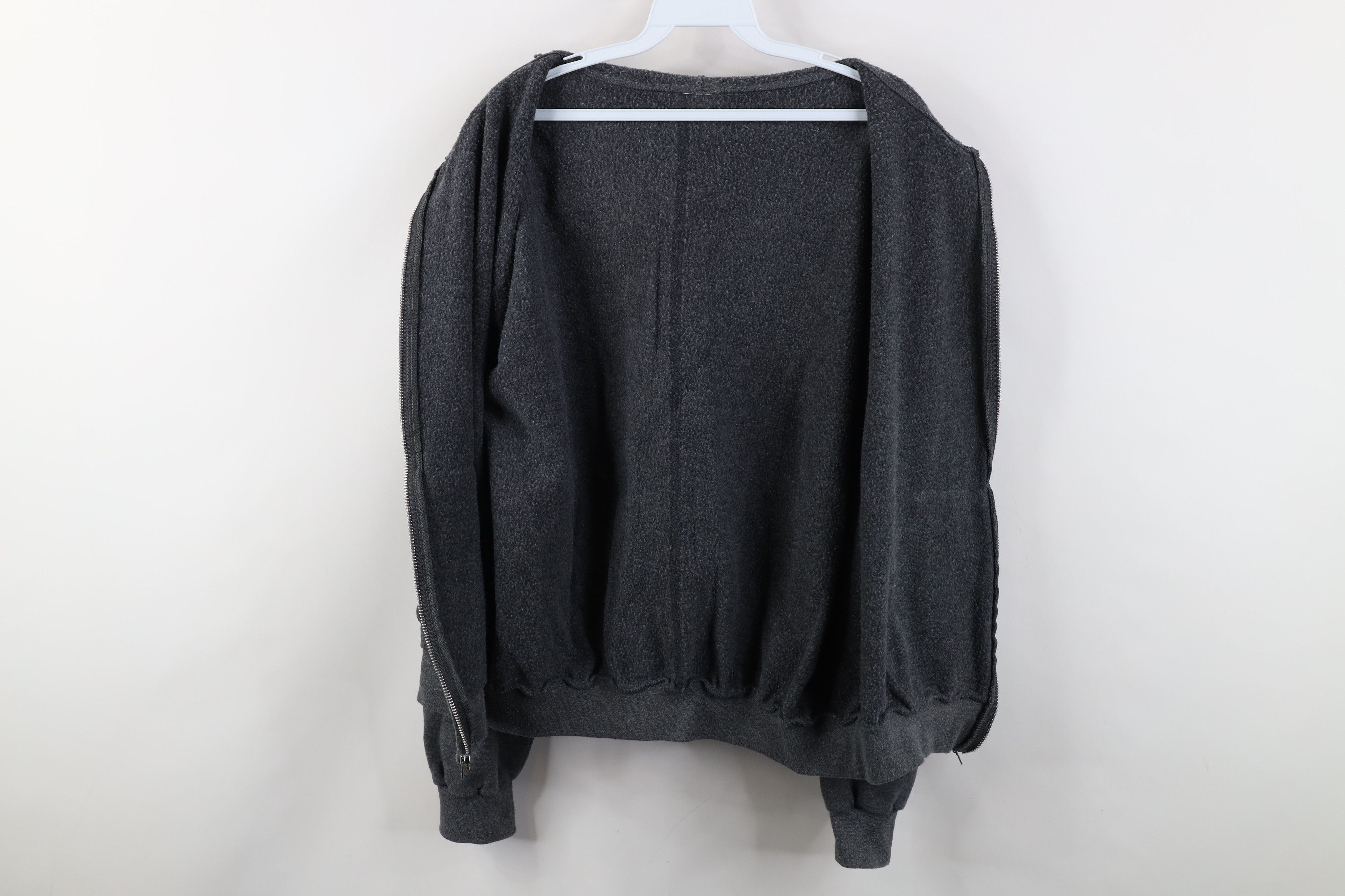Vintage Vintage 90s Y2K Streetwear Full Zip Hoodie Sweatshirt Gray Size US M / EU 48-50 / 2 - 9 Thumbnail