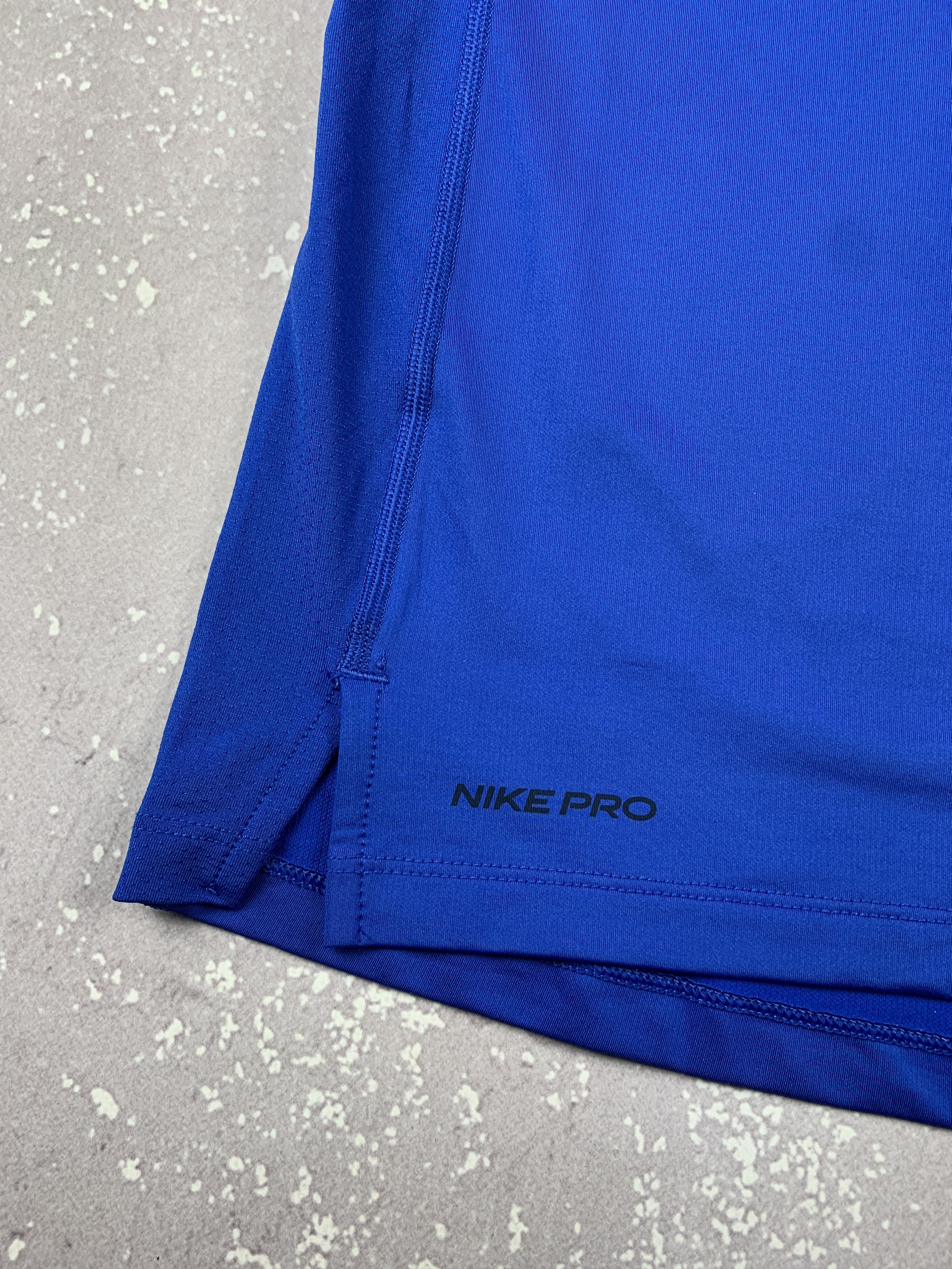 Nike Nike Pro combat Tight fit Blue Compression T Shirt Size US L / EU 52-54 / 3 - 3 Thumbnail