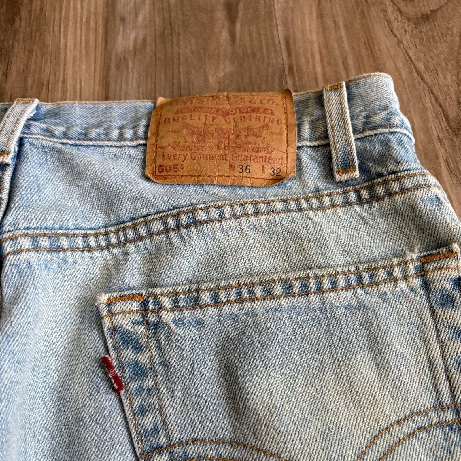 Levi's × Vintage Vintage Levis 505 Denim Jean Shorts Size 34 Custom Chopped Size US 34 / EU 50 - 5 Thumbnail