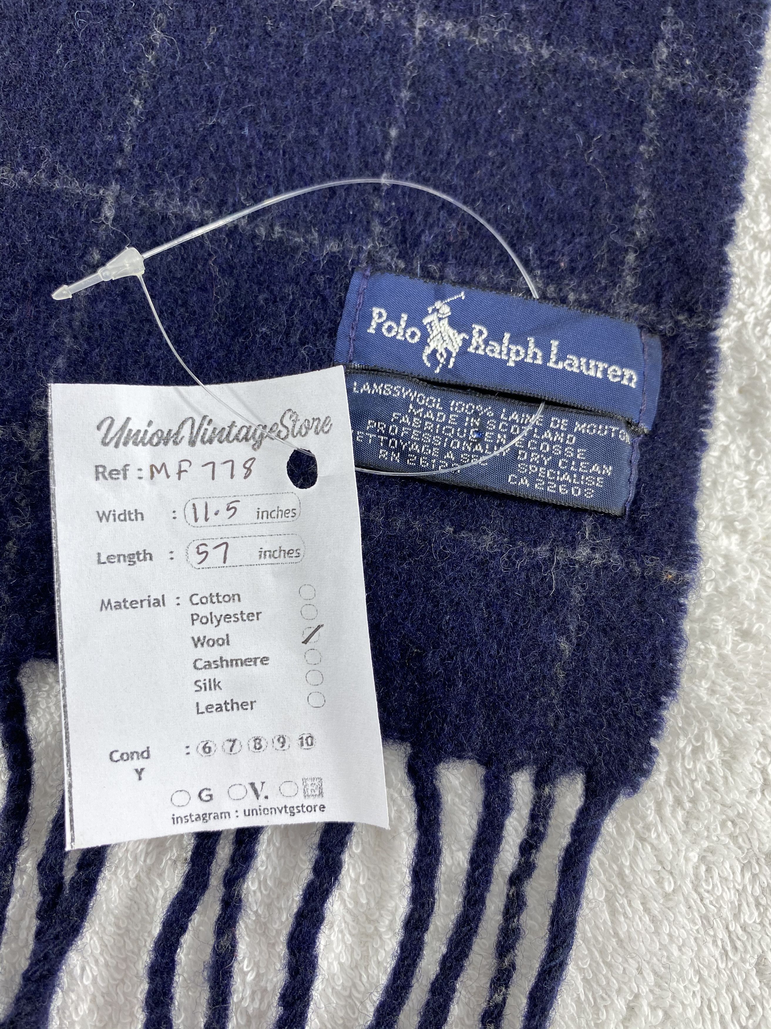 Polo Ralph Lauren Vintage Polo Ralph Lauren Scarf/Muffler/Neckwear MF778 Size ONE SIZE - 5 Thumbnail