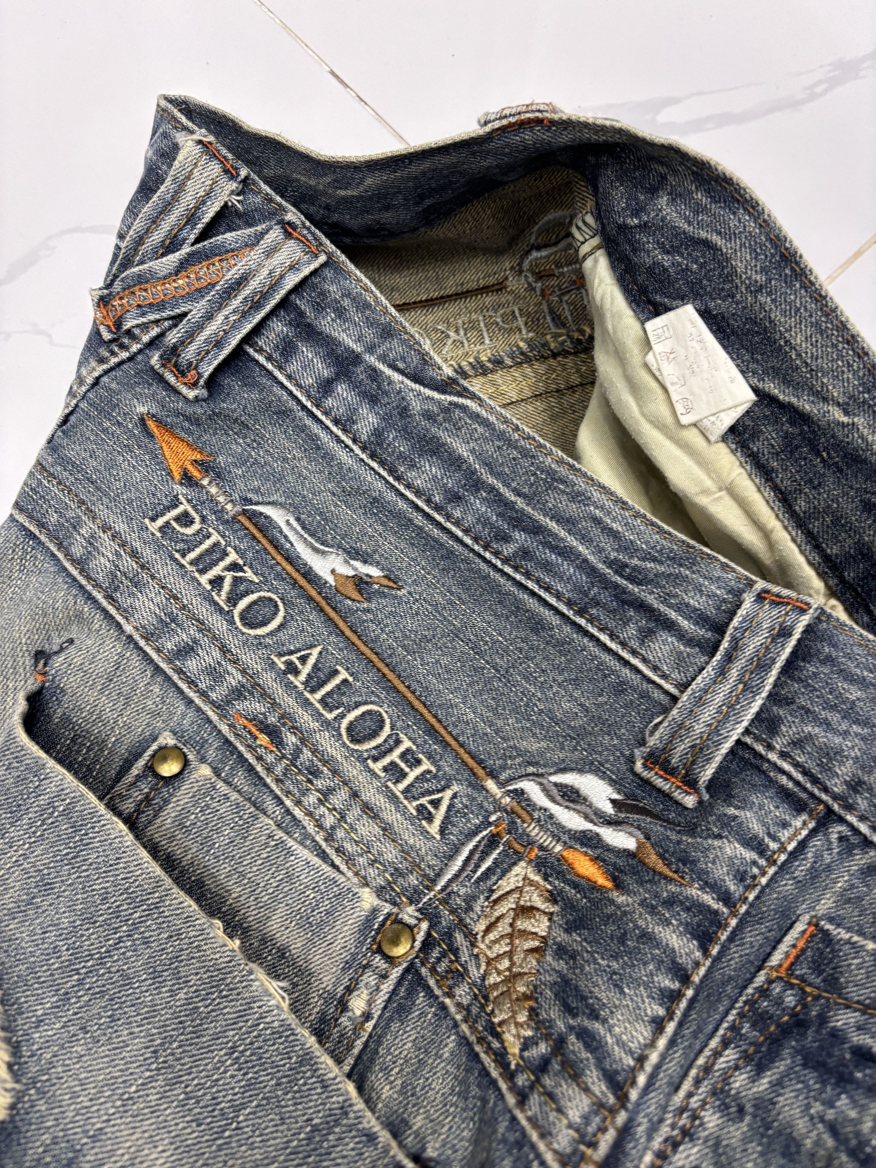 Hysteric Glamour × Undercover Vintage Piko Aloha Bootcut Distressed Denim Jeans Size US 32 / EU 48 - 11 Thumbnail
