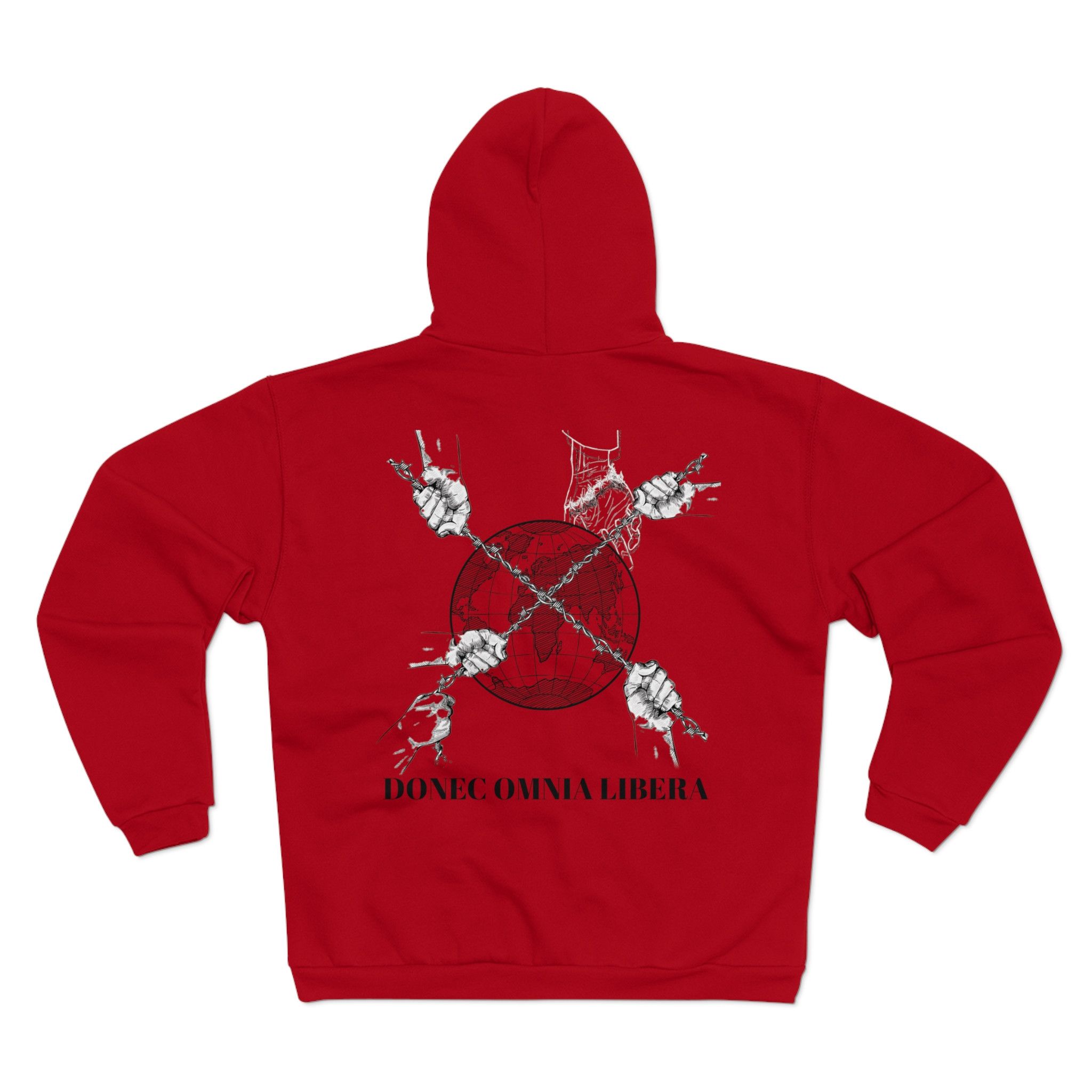 Vintage Red Vintage "Liberation" Zip Up Hoodie Size US L / EU 52-54 / 3 - 2 Thumbnail