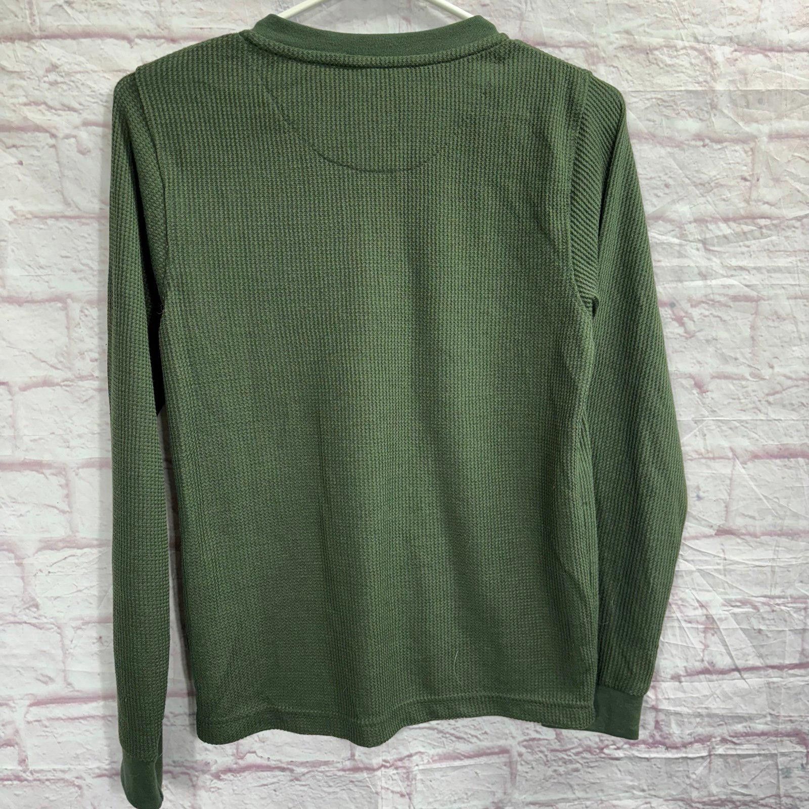 Other Bass Creek Green Waffle Knit Henley Shirt Boys 14/16 NWT Size US XL / EU 56 / 4 - 4 Thumbnail