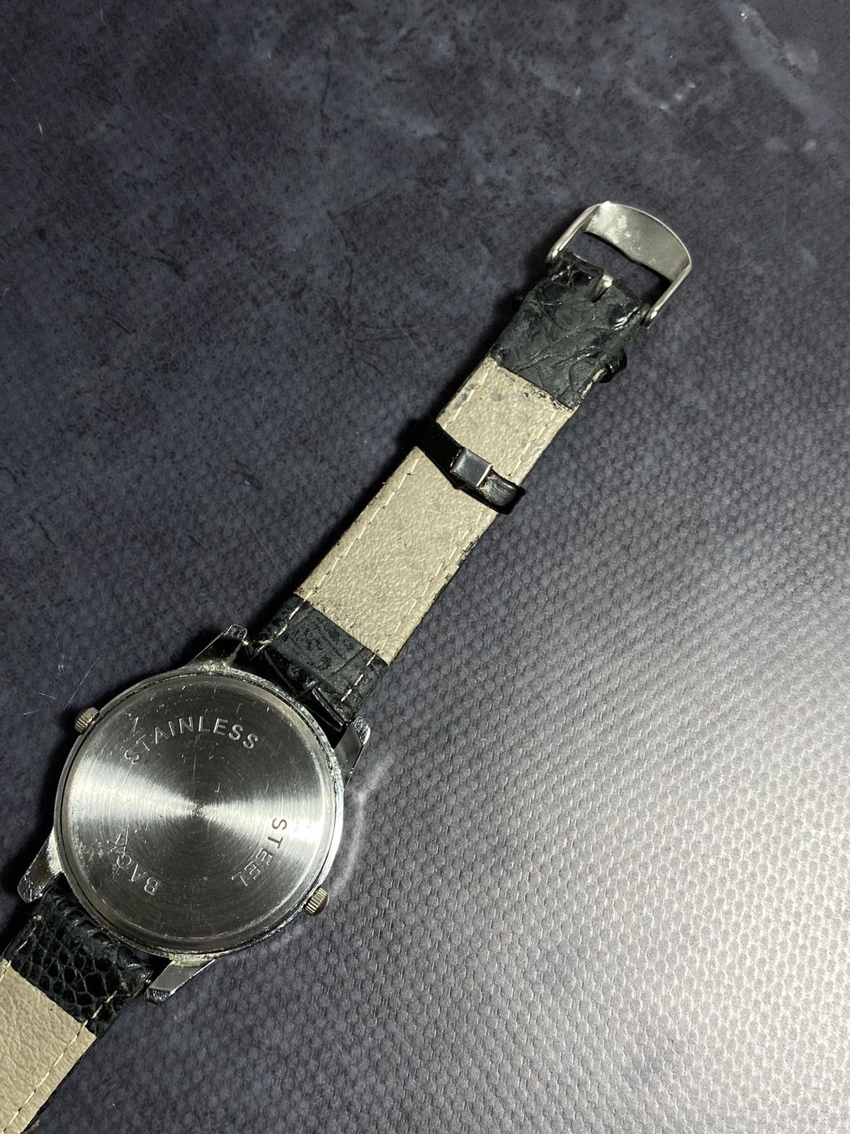 Vintage Black Roman Numeral Dual Dial Watch – Classic & Sleek✨ Size ONE SIZE - 9 Thumbnail