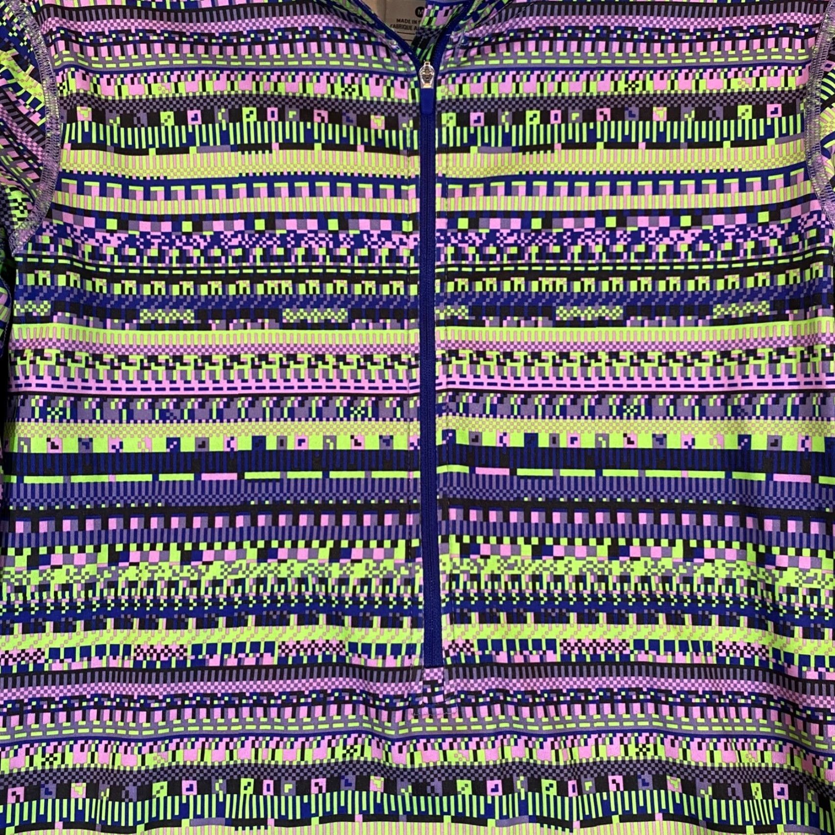 Nike Nike Pullover Womens Medium Green Purple Geometric Dri-Fit Lightweight Running Size M / US 6-8 / IT 42-44 - 3 Thumbnail