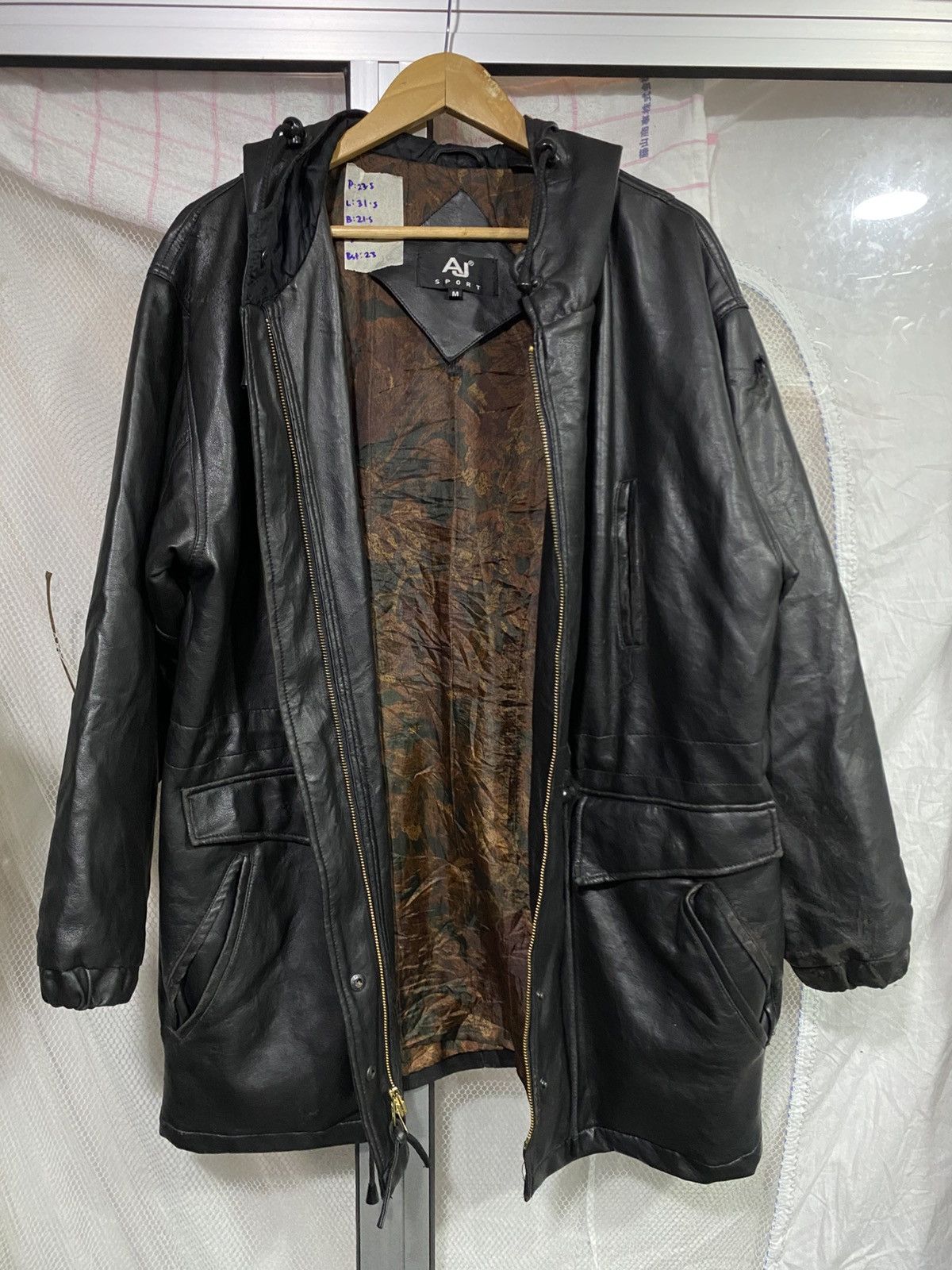 Japanese Brand Parka Leather Jacket AJ sport Size US L / EU 52-54 / 3 - 8 Thumbnail