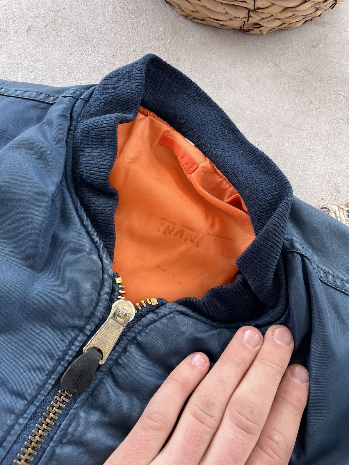 Alpha Industries Vintage Alpha Industries style Faded Blue Bomber Jacket Y2K Size US M / EU 48-50 / 2 - 12 Thumbnail