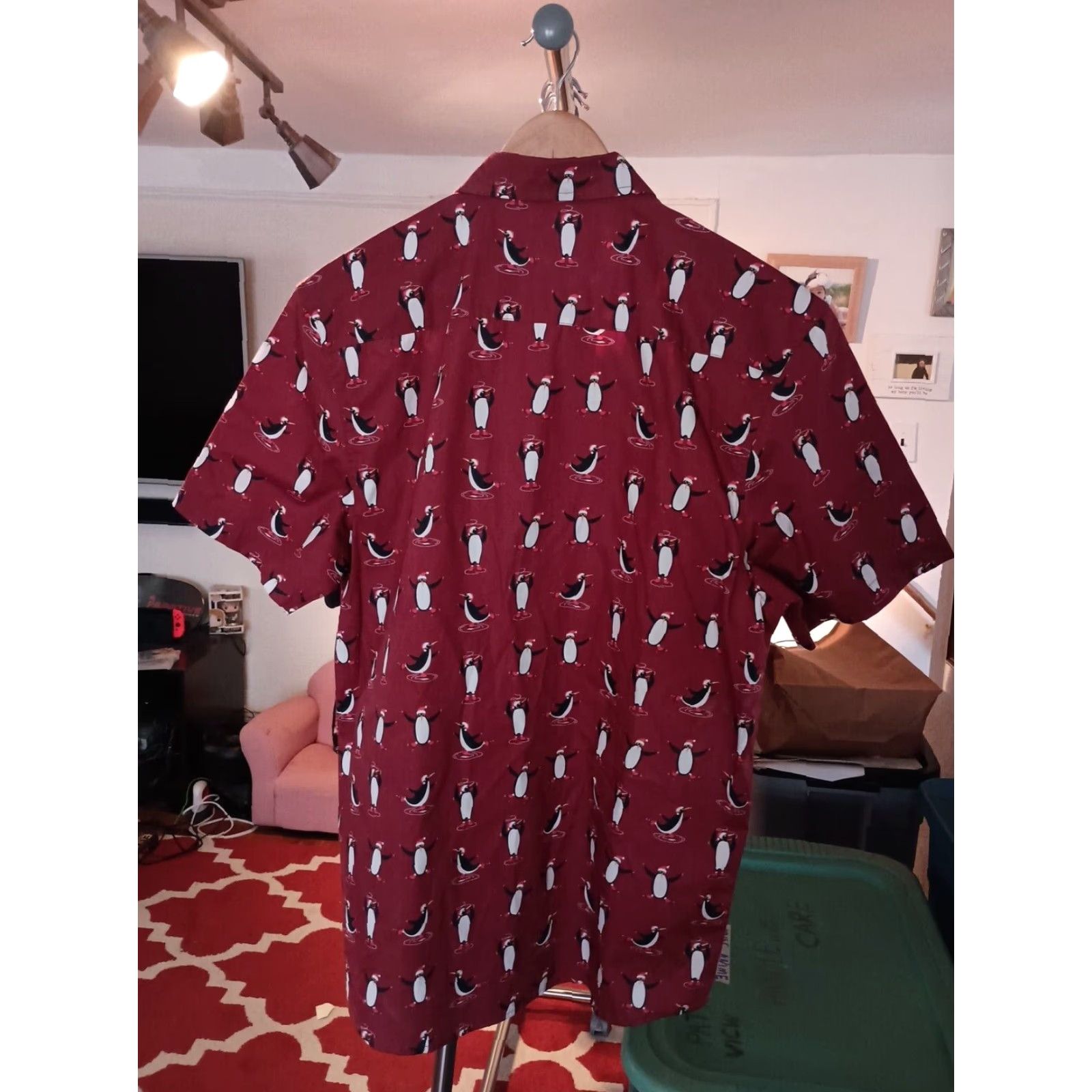 Primark Nwt Primark Button-Up Shirt Men L Short Sleeve Multicolor Christmas Penguin Cotton India Size US L / EU 52-54 / 3 - 4 Thumbnail
