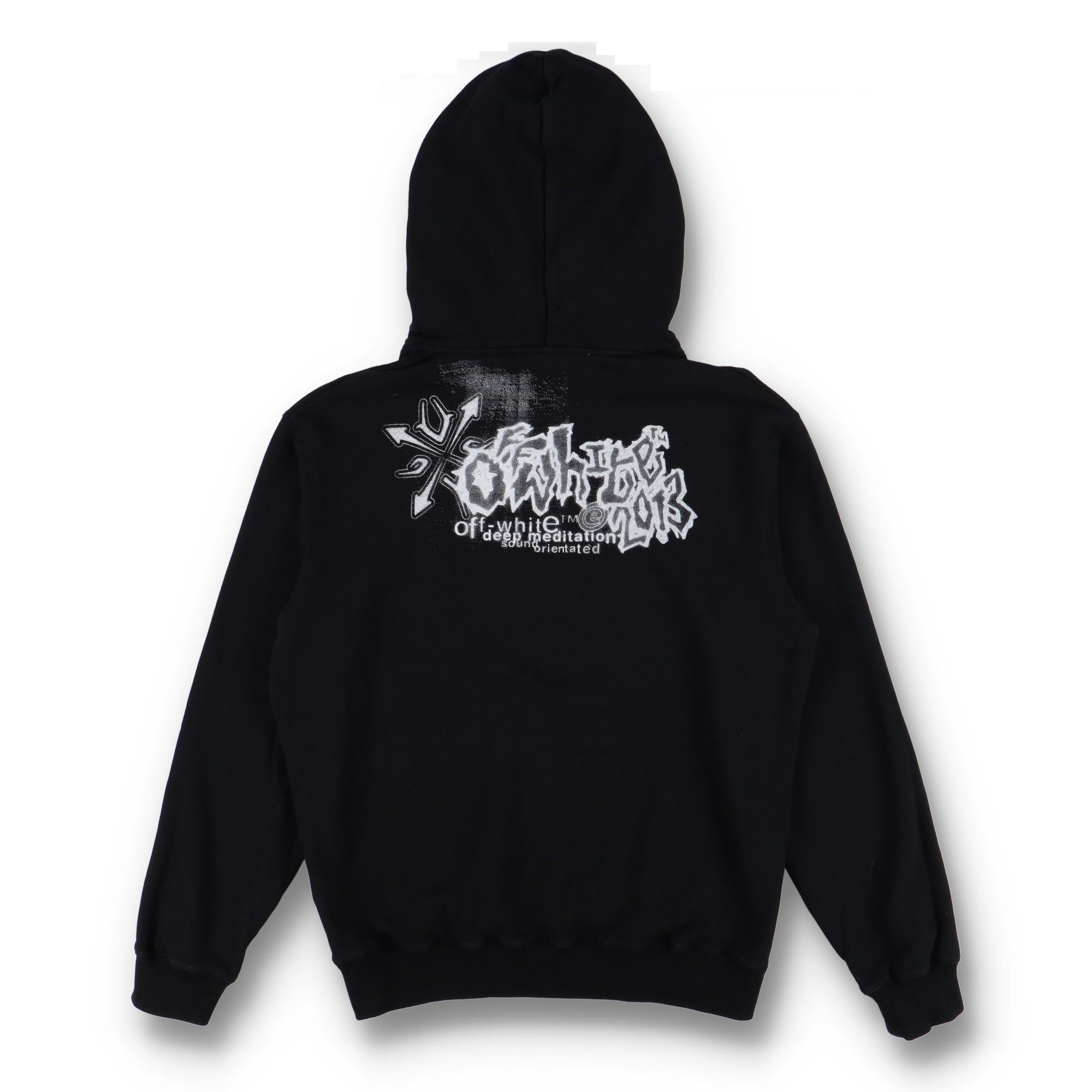 Off-White Black Tribal Type Arrows Logo Hoodie Size US XL / EU 56 / 4 - 6 Thumbnail