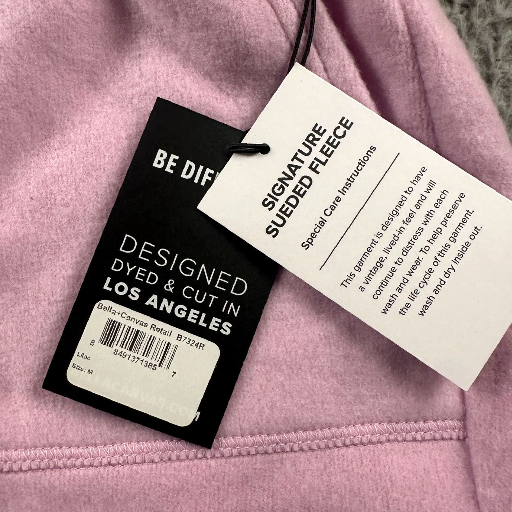 Vintage Bella Canvas Shorts Womens M Lilac Signature Sueded Fleece Drawstring Pockets NWT Size 32" / US 10 / IT 46 - 4 Thumbnail