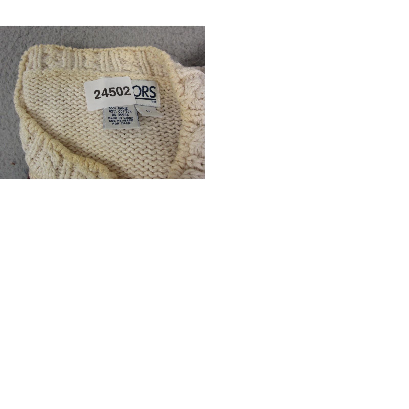 Vintage VINTAGE Honors Sweater Womens M Ivory Floral Knit Pullover 90s Style Long Sleeve High Neck Knitted Flowers Baroque Size M / US 6-8 / IT 42-44 - 9 Thumbnail