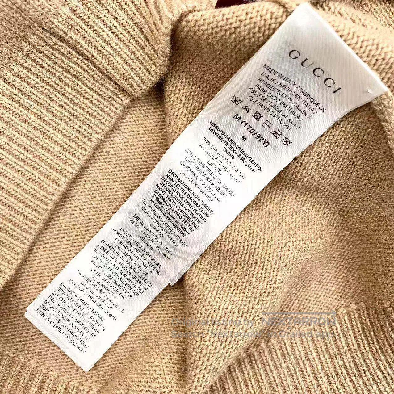 Gucci Guicci 25SS cuff rhinestone knit cardigan| Size M / US 6-8 / IT 42-44 - 4 Thumbnail