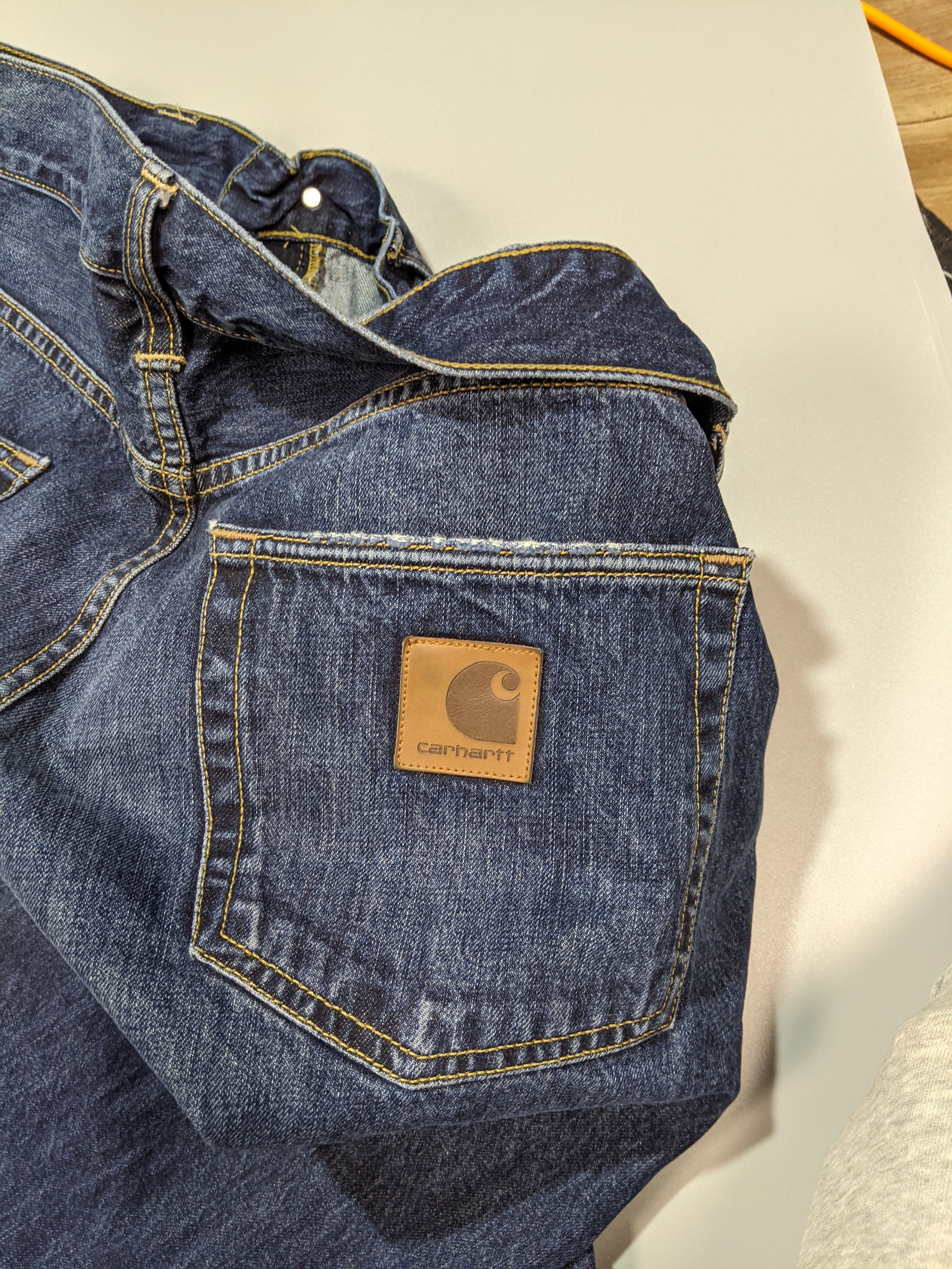 Carhartt × Vintage CARHARTT WIP Vintage Dark Blue Tapered Bottom Pants Jeans Size US 36 / EU 52 - 4 Thumbnail