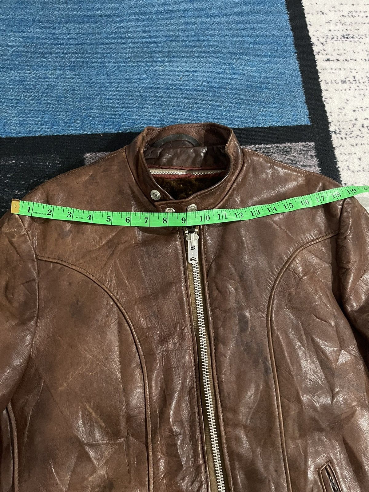 Schott SCHOTT CAFE RACER LEATHER BIKER JACKET Size US L / EU 52-54 / 3 - 21 Thumbnail