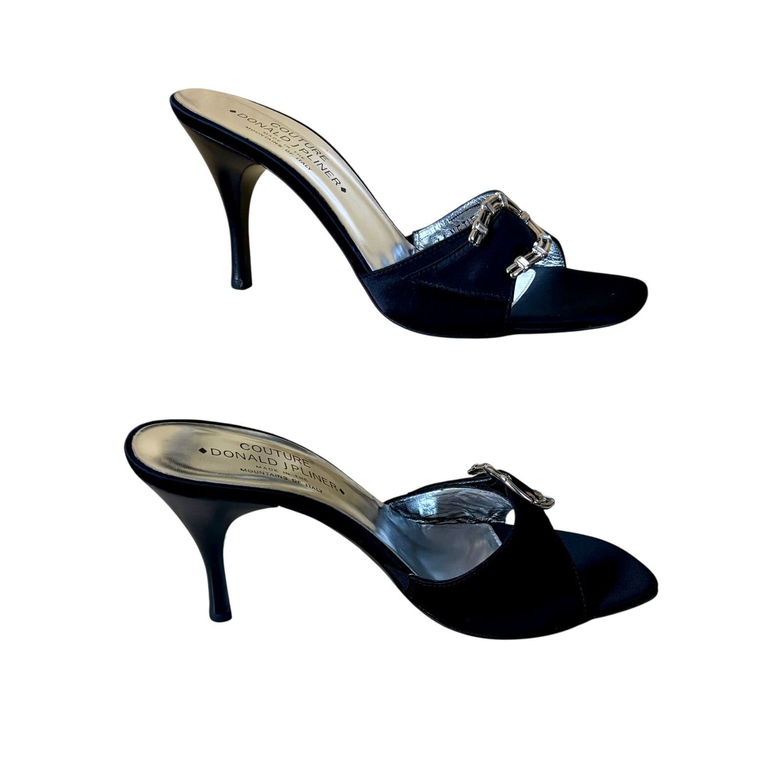 Donald Pliner Donald Pliner Shoe Slide Black Buckle Rhinestones $250 NWT Size US 10 / IT 40 - 3 Thumbnail
