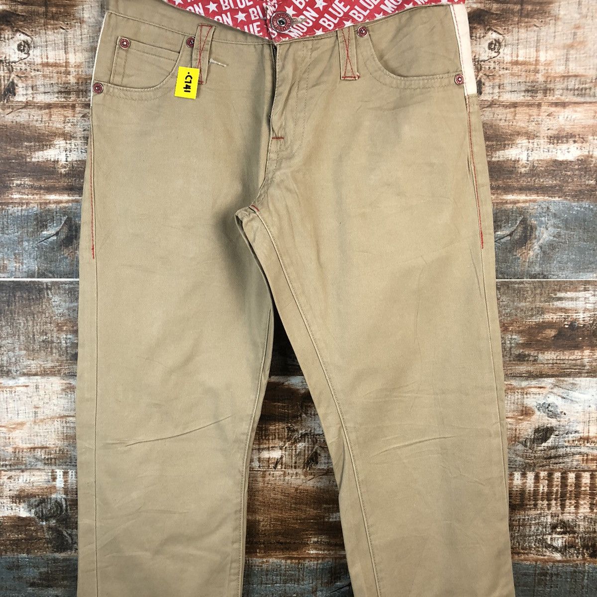 Japanese Brand DL Blue Moon Blue Beige Casual Pants #C741DL Size US 31 - 12 Thumbnail