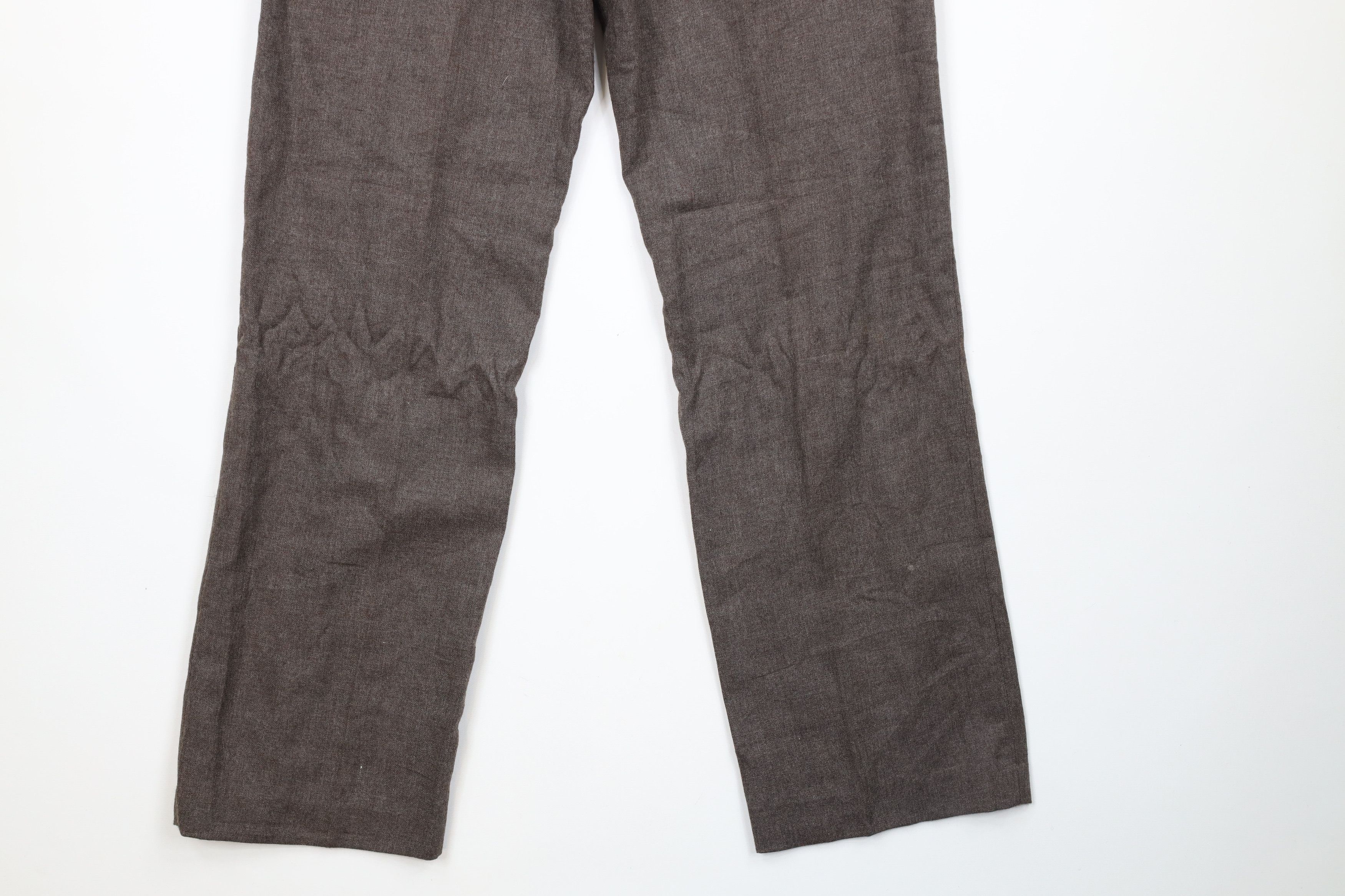 Deadstock Vintage 70s Streetwear Flared Chino Pants Brown