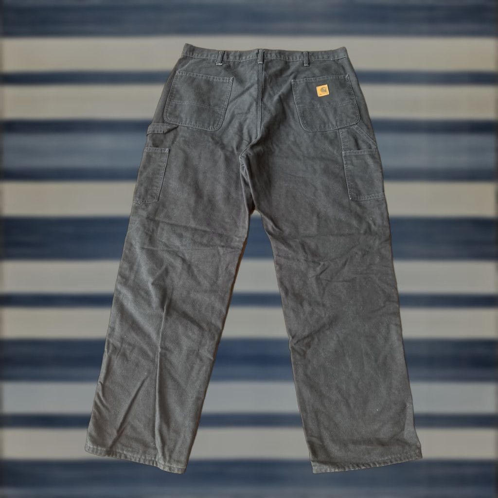 Carhartt Carhartt Flannel Lined Canvas Carpenter Jeans Men’s 40x32 Dungaree Grunge Skater Size US 40 / EU 56 - 1 Thumbnail
