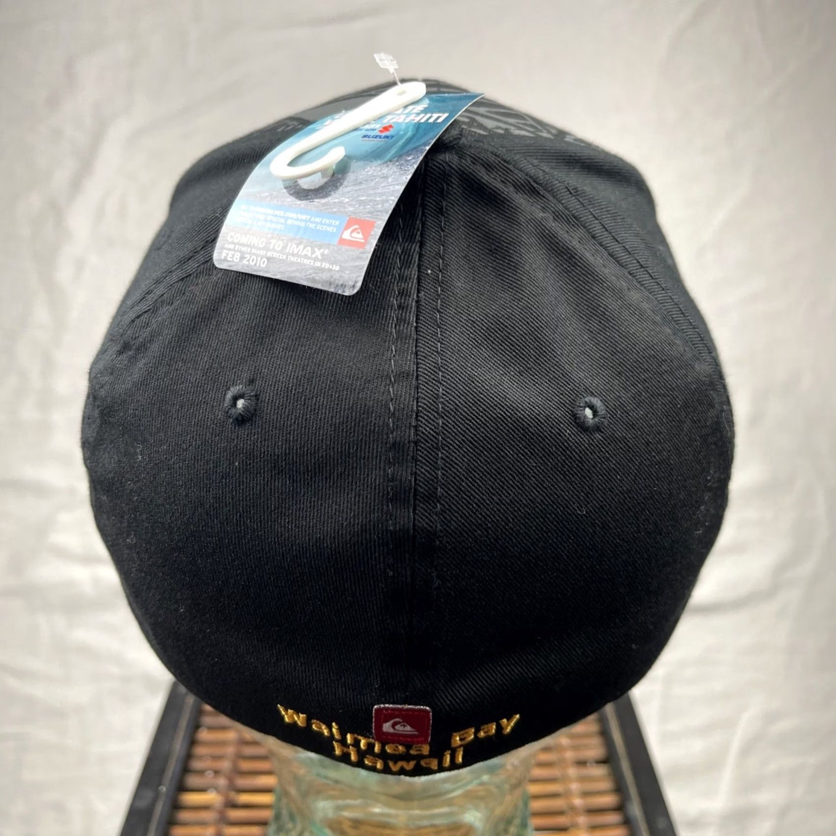 Quiksilver Quiksilver Eddie Aikau Hat Cap Mens Flex Fit Black Waimea Bay Hawaii Memorial Cap Size ONE SIZE - 5 Thumbnail