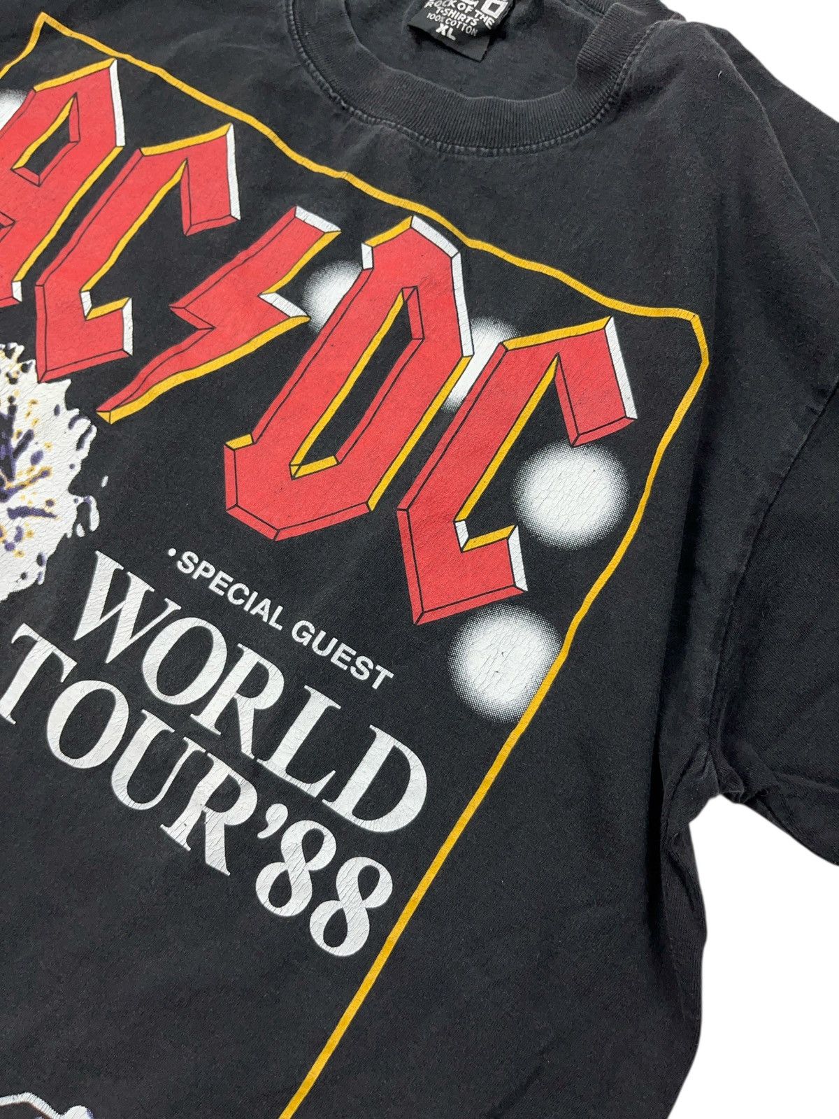 AC/DC × Band Tees × Vintage Vintage AC/DC 1988 World Tour Rock Band T-shirt Faded Size US XL / EU 56 / 4 - 7 Thumbnail