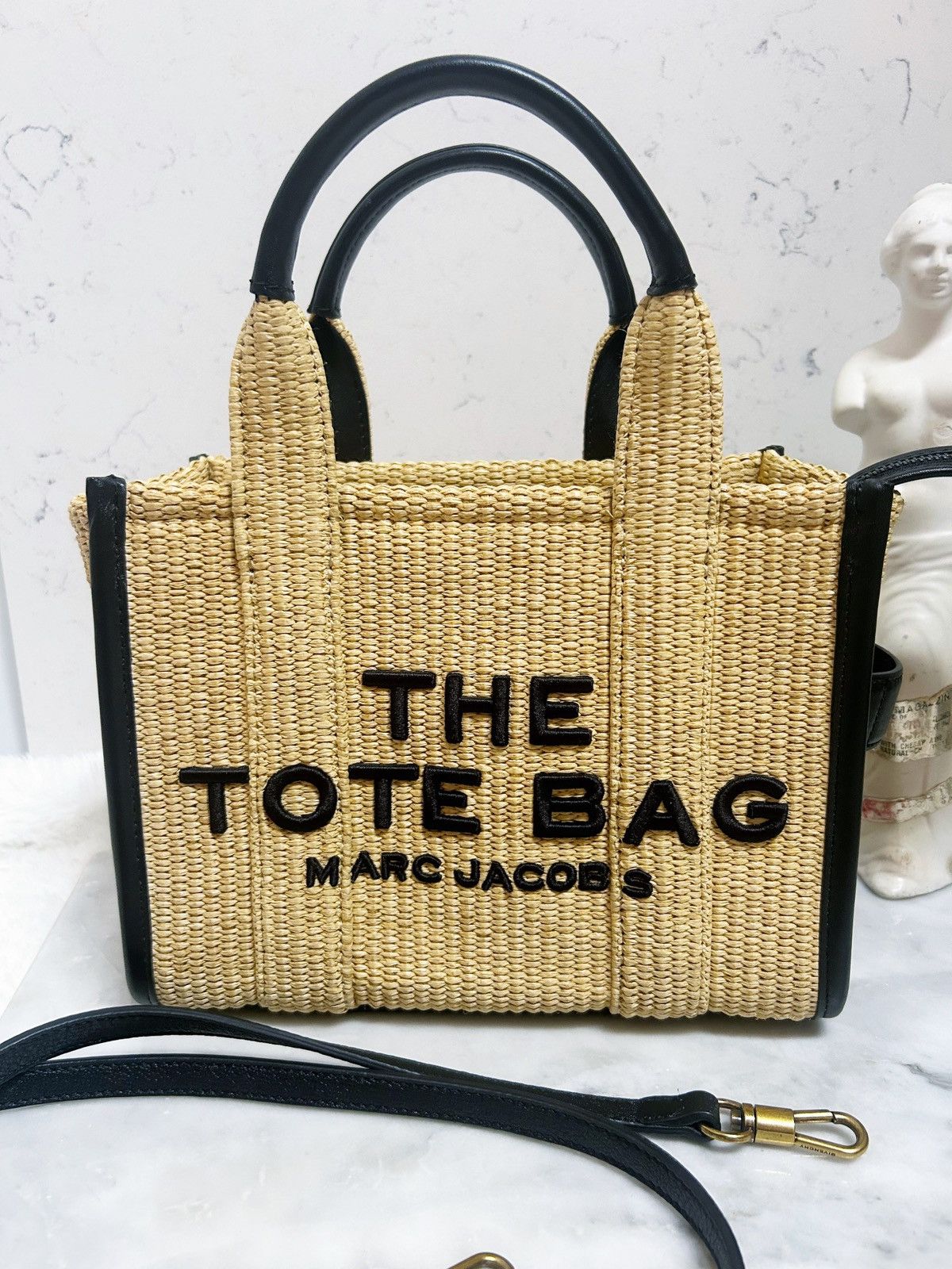 Marc Jacobs Authentic Marc Jacobs The Tote Bag Natural Woven Tote Bag Size ONE SIZE - 1 Thumbnail