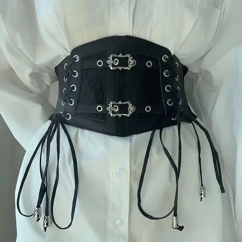 Japanese Brand × Vintage Lace straps, leather waist closure Size ONE SIZE - 1 Thumbnail
