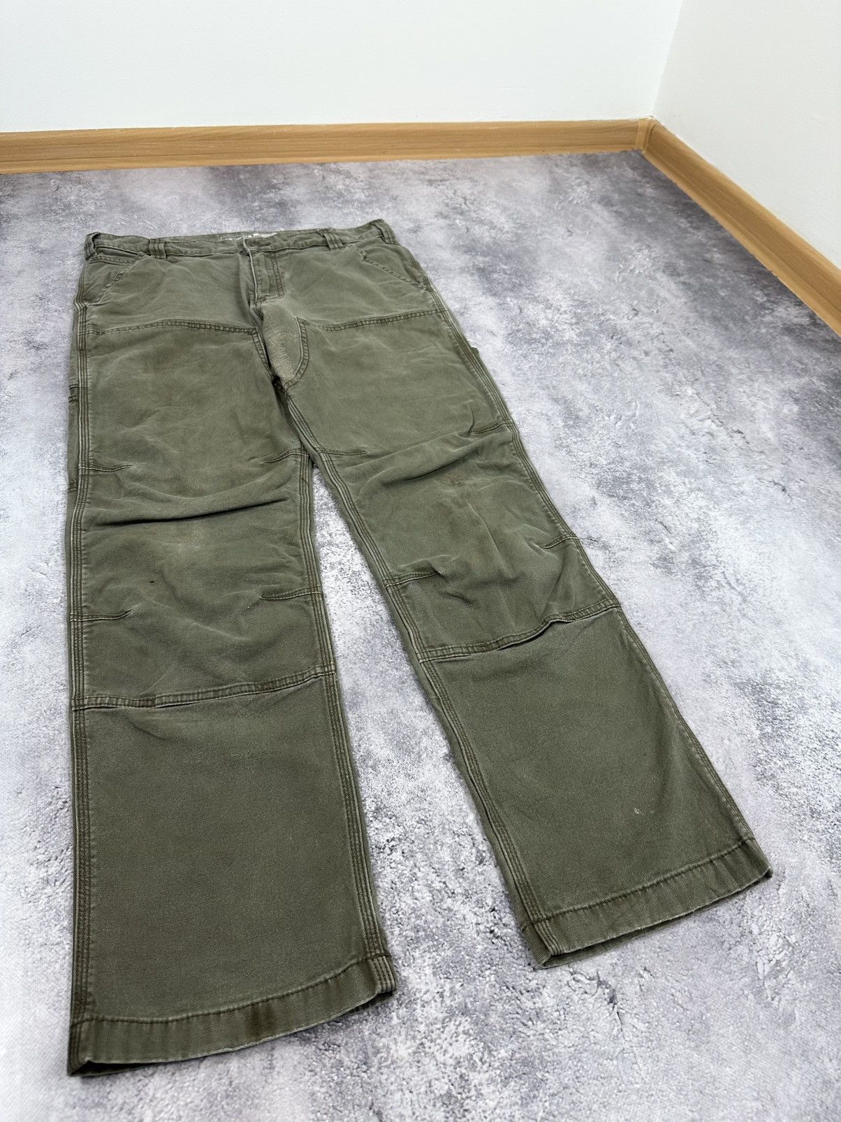Carhartt Vintage Carhartt Double Knee Faded Khaki Y2K Carpenter Pants Size US 34 / EU 50 - 9 Thumbnail