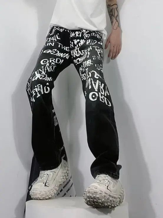 Japanese Brand Retro loose wide leg casual jeans Size US 32 / EU 48 - 5 Thumbnail