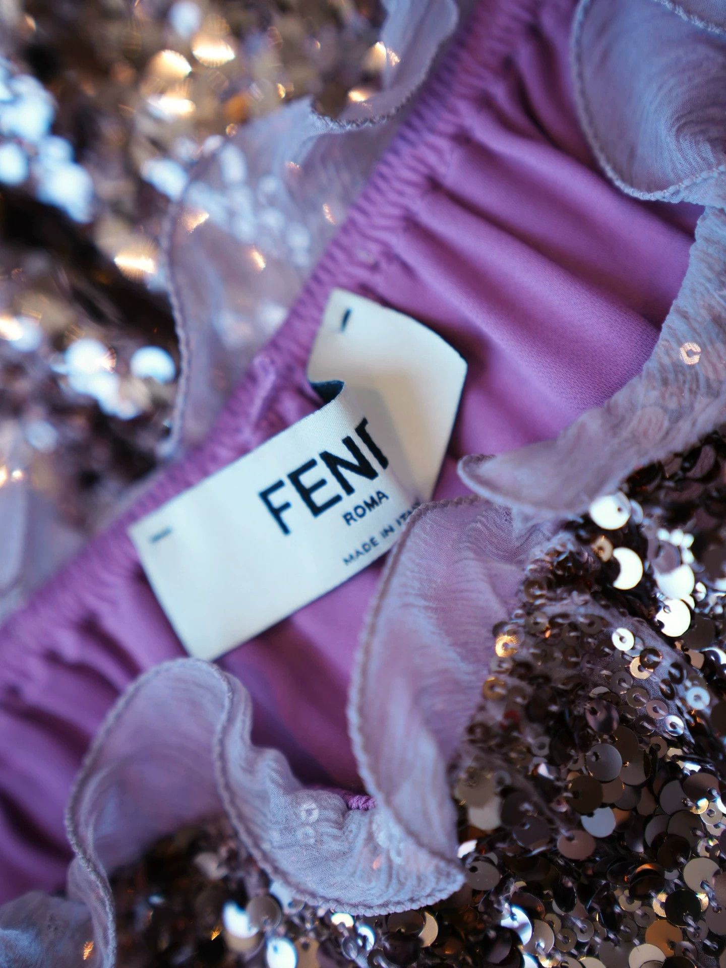 Fendi Women's Fendi 2023 Runway Purple Silk Sequin Skirt Size 25" / US 0 / IT 36 - 8 Thumbnail