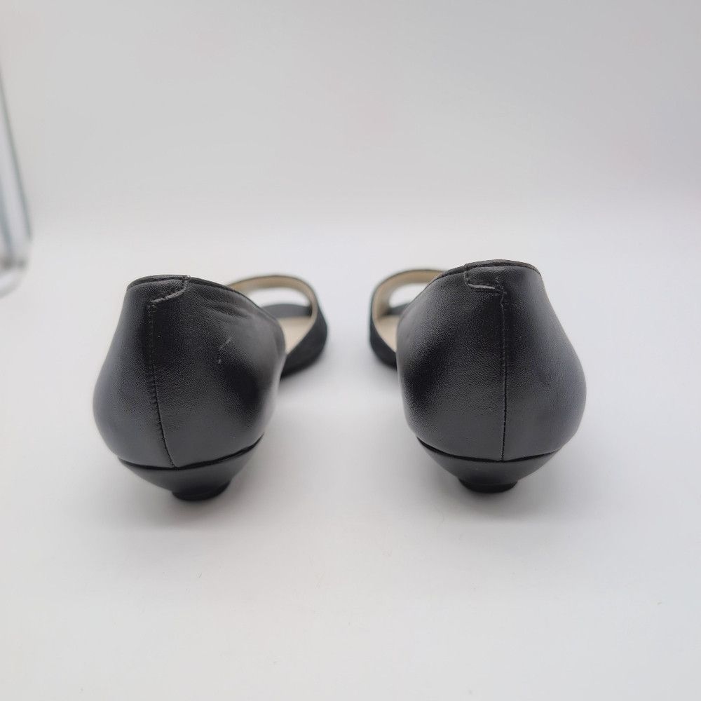Anne Klein Anne Klein Sz 7 Black Leather Low Heels Fanetta Size US 7 / IT 37 - 5 Thumbnail