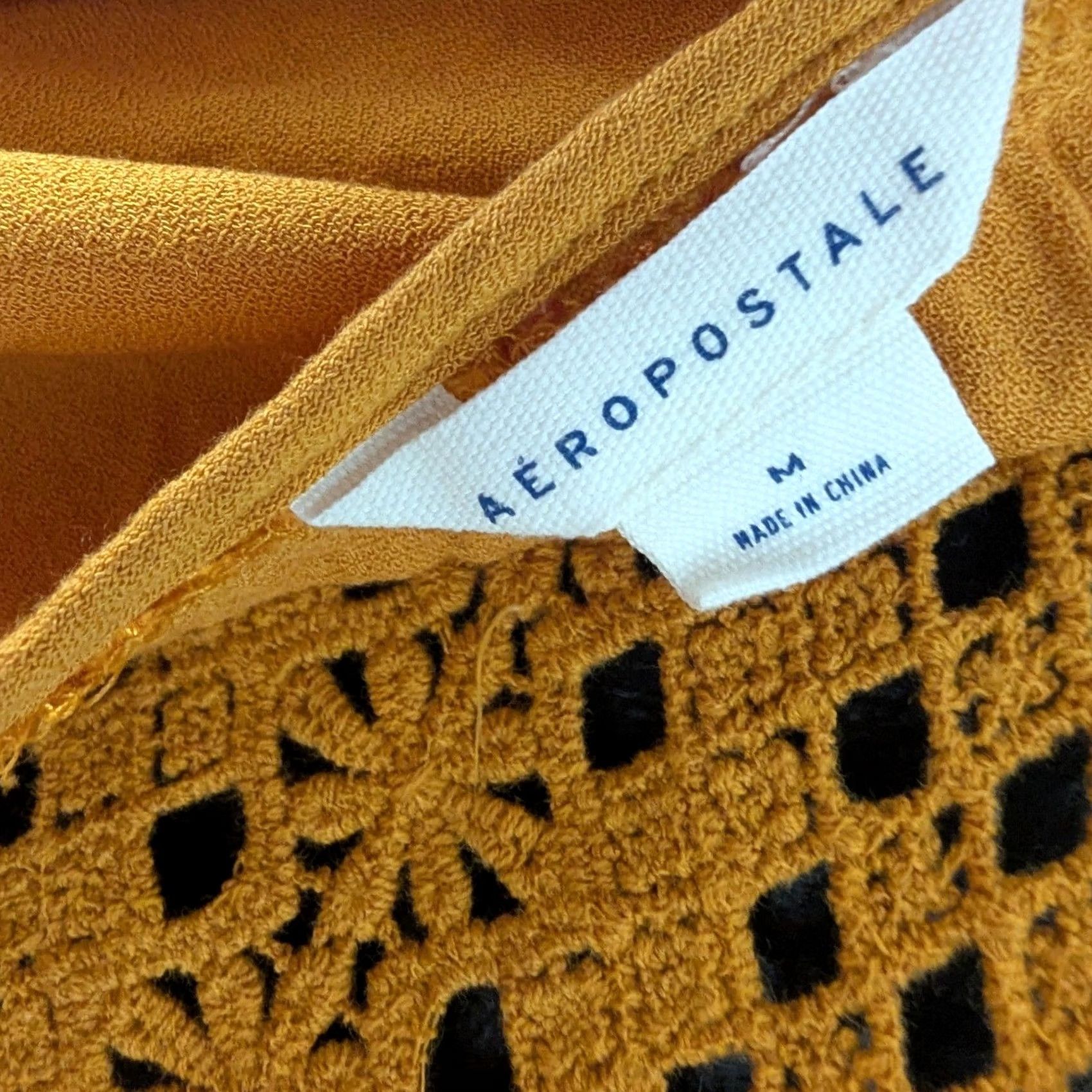 Aeropostale Aeropostale Mustard Yellow Crochet Lace Tank Top Tassel Boho Festival Sz M Size M / US 6-8 / IT 42-44 - 7 Thumbnail