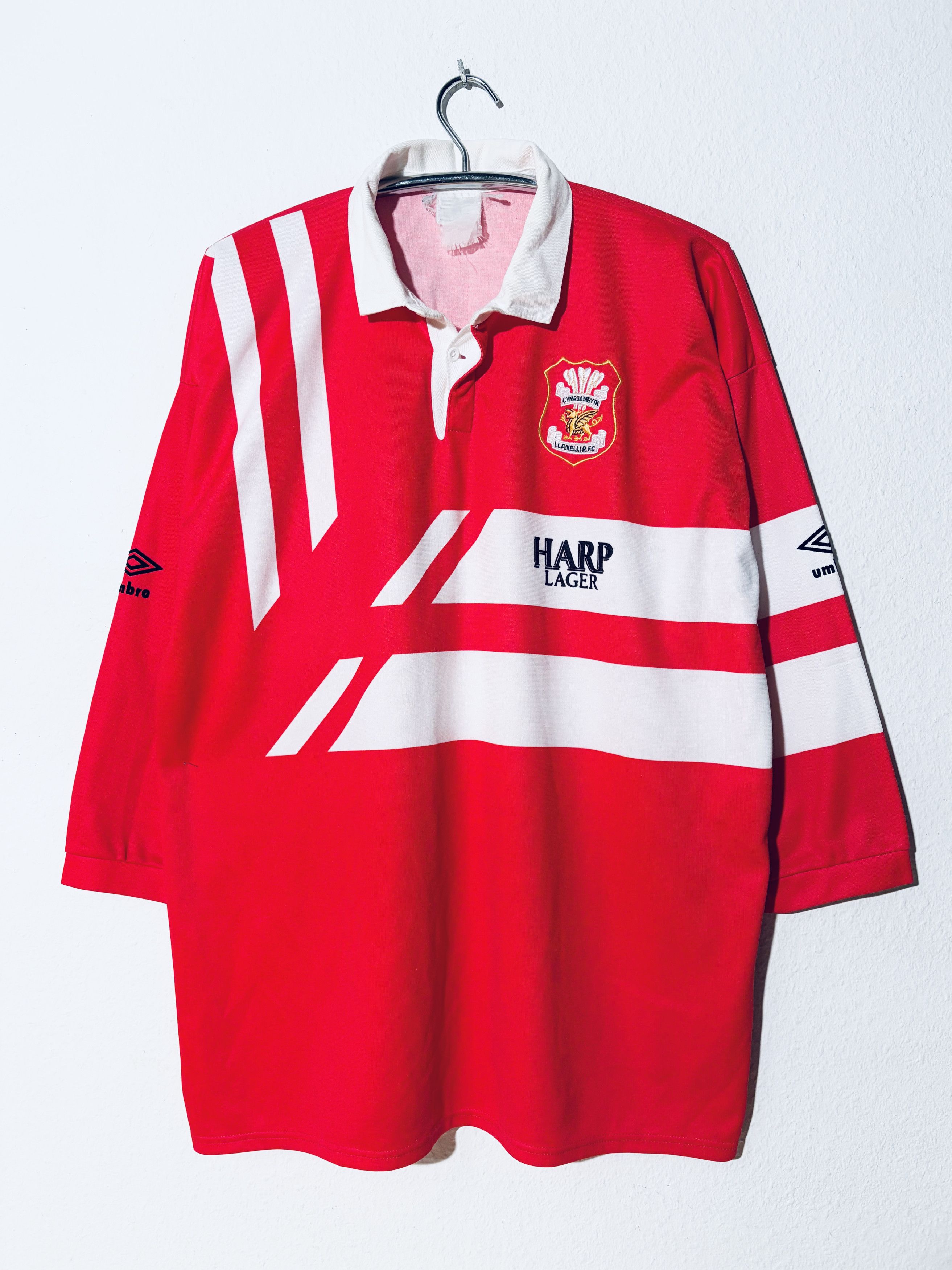 Umbro Llanelli Rugby Union 1992 Home Shirt Size US XL / EU 56 / 4 - 3 Thumbnail